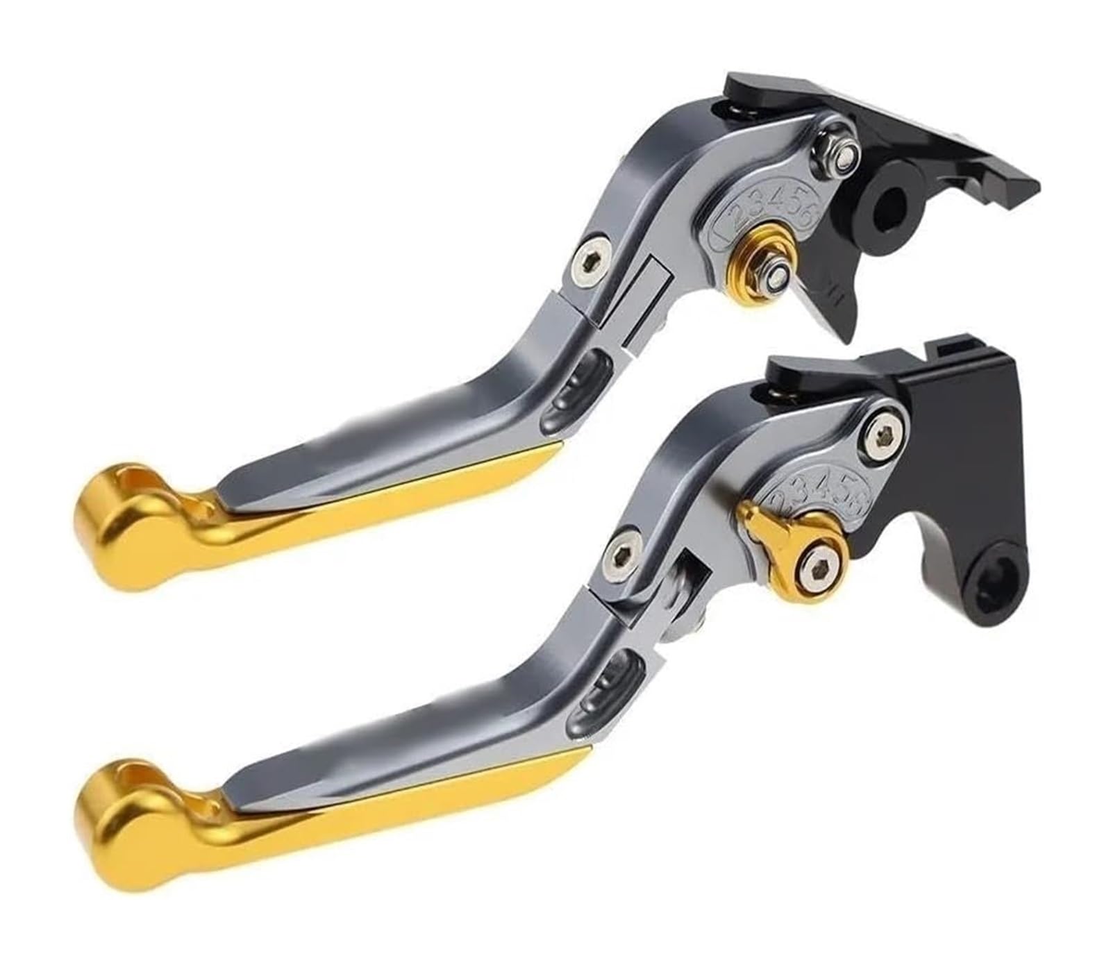 Motorrad Kupplungshebel Für Suz&uki DL650 Für V&Strom 2011-2023 Motorrad CNC Bremse Kupplung Hebel Einstellbare Klapp Ausziehbar(Gold) von Ciloc