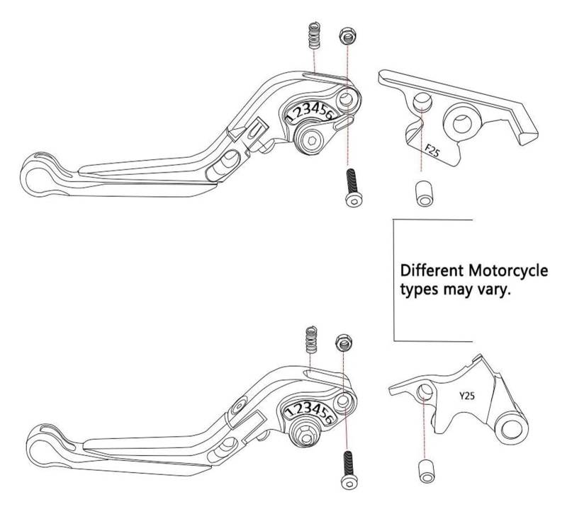 Motorrad Kupplungshebel Für Trident660 2021 2022 Motorradgriff Bremskupplungshebel CNC Klappbare Ausziehbare Einstellbare Kupplungsbremshebel(3) von Ciloc