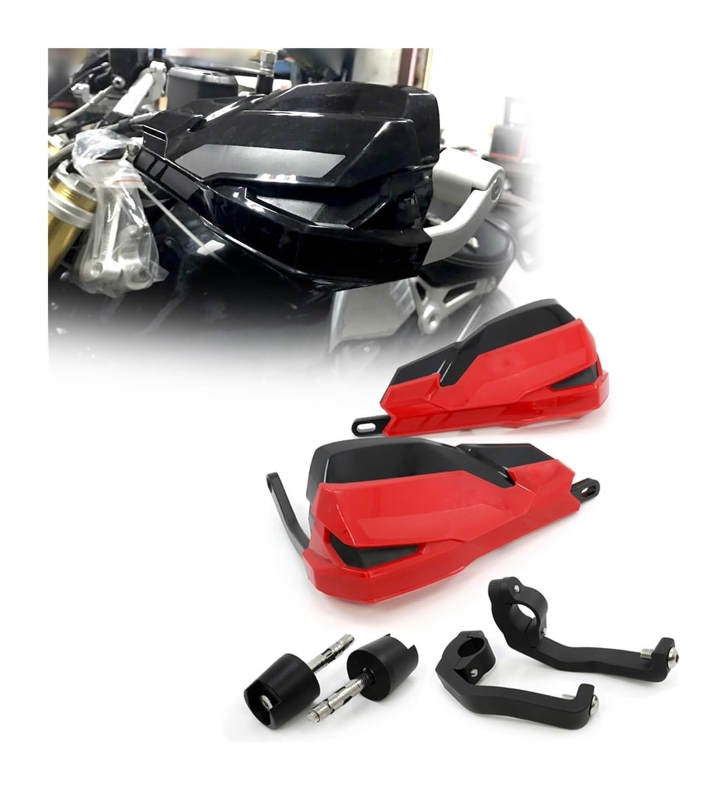 Motorrad Lenker Handschutz Für B&MW Für R NINET Für Pure 2017 2018 2019 Motorrad Wind Schild Griff Hand Guards Motocross Handprotektoren(rot) von Ciloc