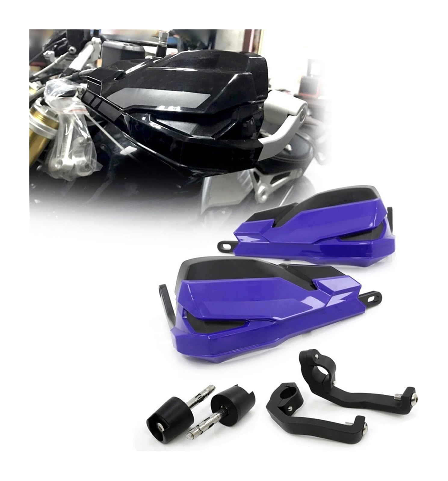 Motorrad Lenker Handschutz Für B&MW Für R NINET Für Racer 2017 2018 2019 Motorrad Wind Schild Griff Hand Guards Motocross Handprotektoren(Blau) von Ciloc