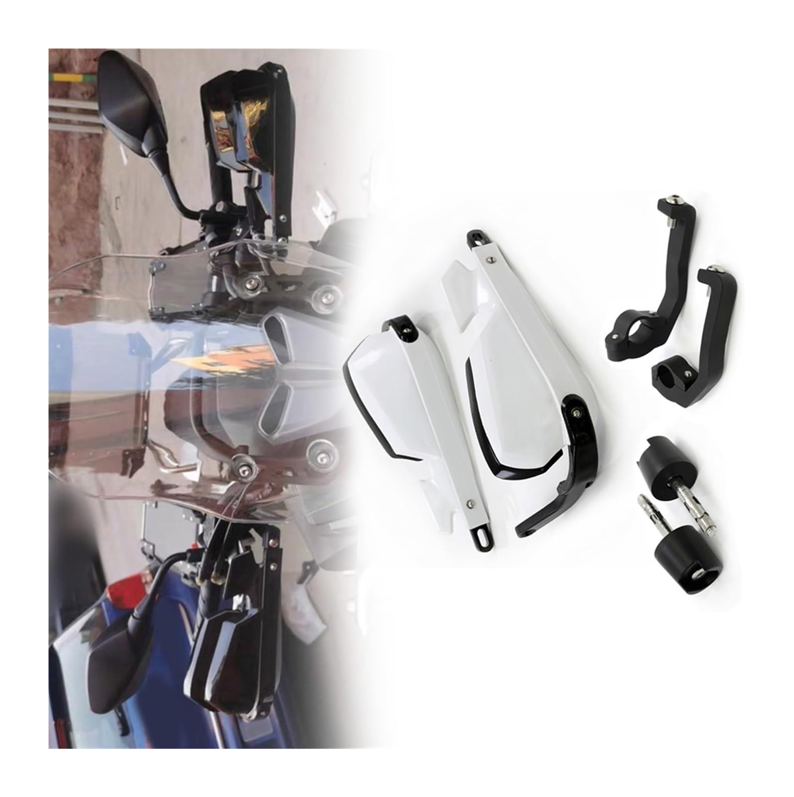 Motorrad Lenker Handschutz Für B&MW Für R Nine T 2014 2015 2016 2017 2018 2019 Handschutz Hand Lenker Griff Bar Schutz Schützen(Weiß) von Ciloc