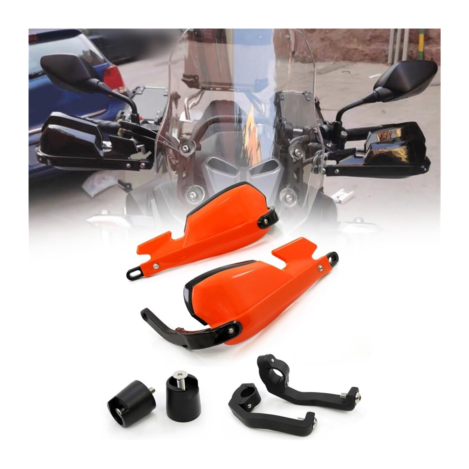 Motorrad Lenker Handschutz Für CB500X CB500F 2019 2020 2021 2022 Handschützer Bremse Handschutz Shell Schutz Wind Schild Deflektor Abdeckung(Orange) von Ciloc