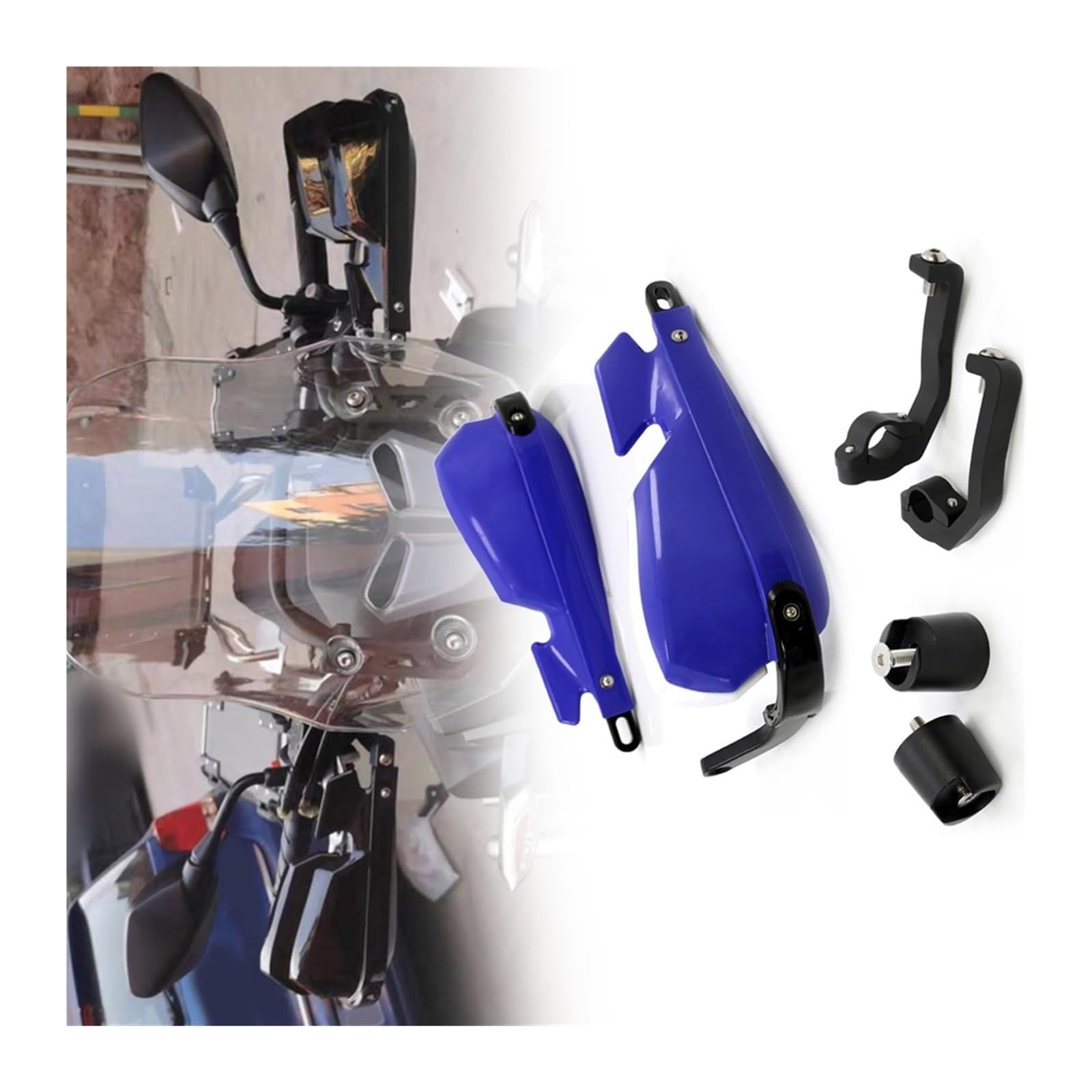 Motorrad Lenker Handschutz Für CB500X CB500F 2019-2022 Handschützer Bremse Handschutz Shell Schutz Wind Schild Deflektor Abdeckung(Blau) von Ciloc