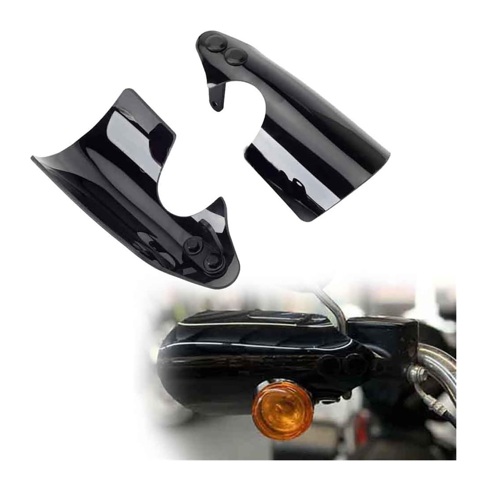 Motorrad Lenker Handschutz Für H&Arley Für Dyna Für Road Für King Für Softail 2007-2017 Griff Handschutz Schutz Motorrad Hand Guards von Ciloc