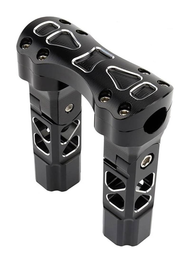 Motorrad-Lenkererhöhung Für H&Arley Für SPO&rtster 883 Für Softail Für Fatboy Für Dyna 25mm Pullback Lenker Riser Gerade Einstellen Riser Klemme(6.5inch Black White) von Ciloc