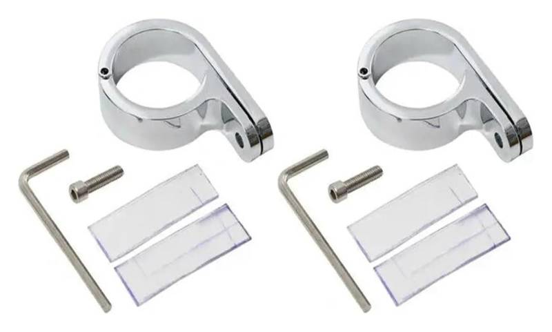 Motorrad-Lenkererhöhung Universal Motorrad Chrome Lenker Halterungen Clamp Uhr 32mm 1 1/4 "Lenker Riser Motorrad Lenker Riser(2 Set) von Ciloc