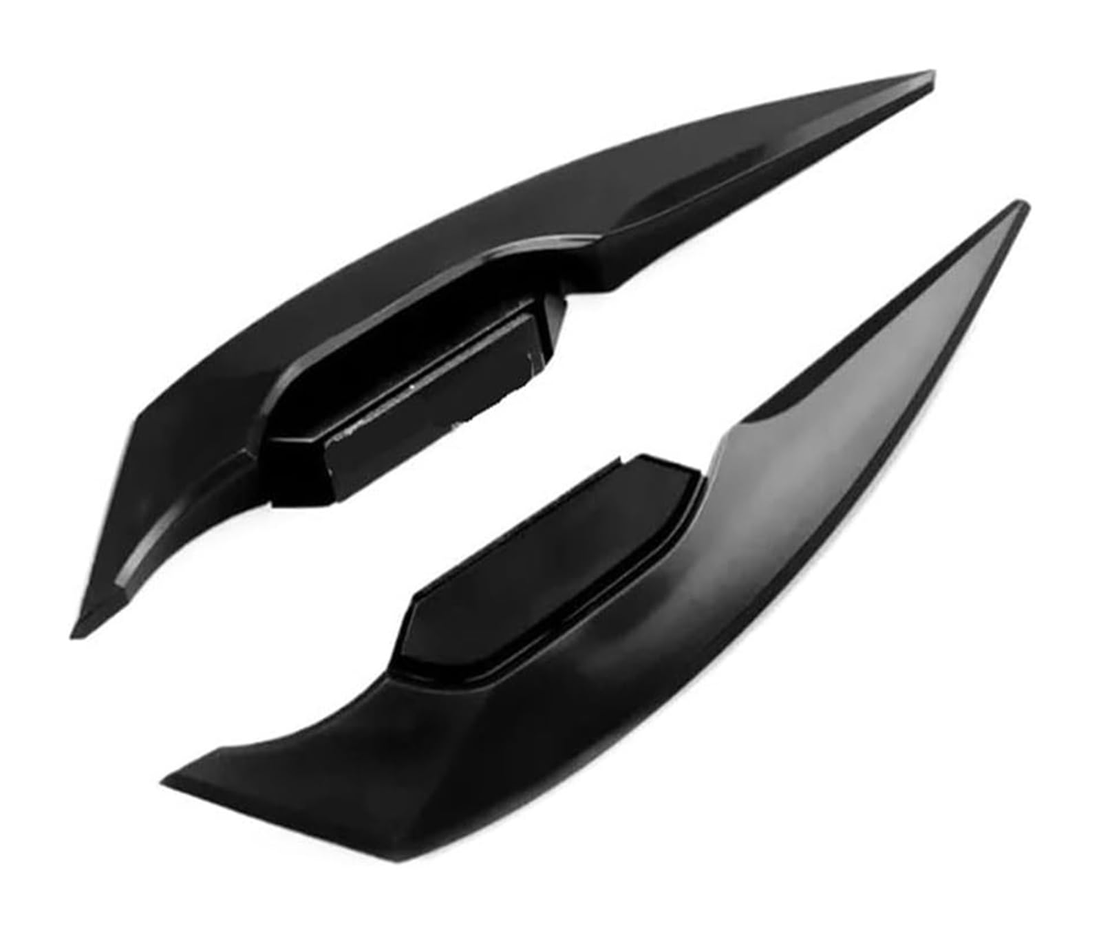 Seitenluftkanal-Abdeckung 2 Stücke Motorrad Winglet Aerodynamische Spoiler Flügel Seitenspoiler Dekoration Motorrad Spoiler Flügel(Schwarz) von Ciloc