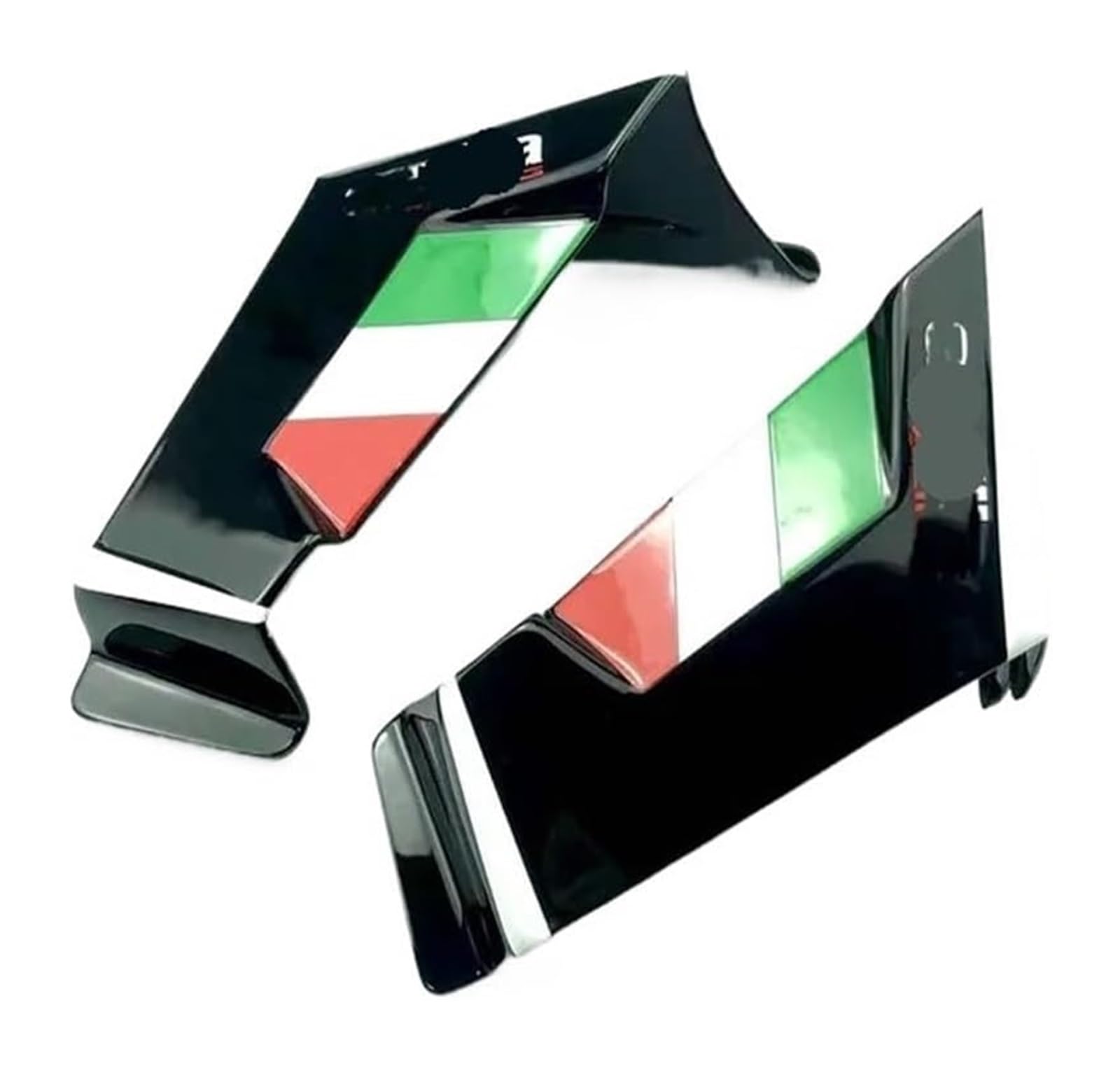 Seitenluftkanal-Abdeckung Für A&prilia Für RS660 Für RS 660 Für Rs660 Für Rs 660 Motorrad Frontspoiler Winglet Aerodynamischer Wing Kit Spoiler(Schwarz) von Ciloc