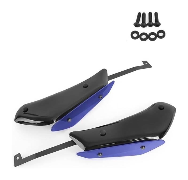 Seitenluftkanal-Abdeckung Für A&prilia Für RSV4 RF RR 2015-2020 Motorrad Side Down Force Spoiler Front Winglet Downforce Verkleidung Aerodynamische Feste Flügel(Bright Black-Blue) von Ciloc