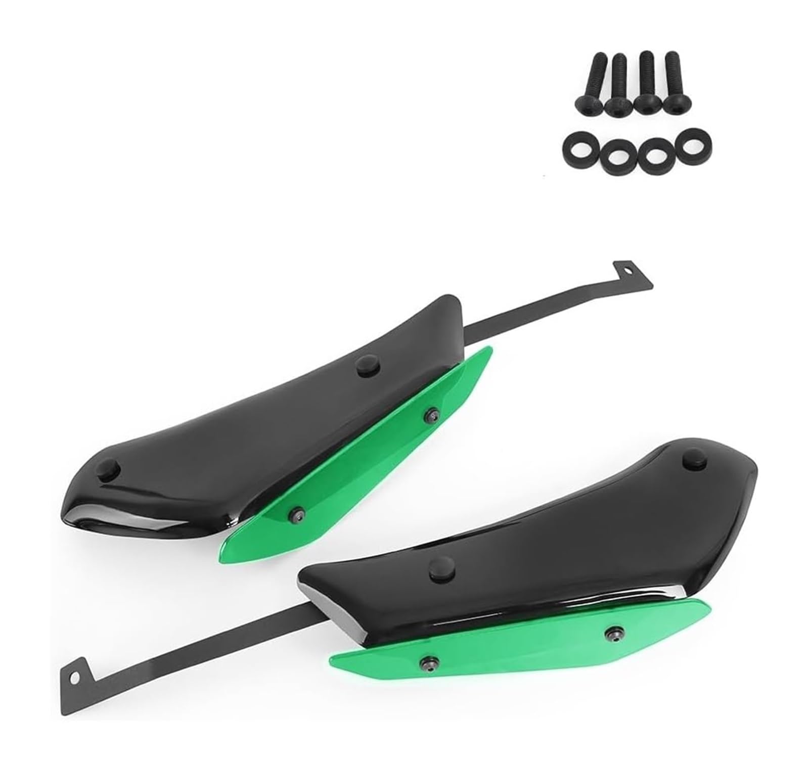 Seitenluftkanal-Abdeckung Für A&prilia Für RSV4 RF RR 2015-2020 Motorrad Side Down Force Spoiler Front Winglet Downforce Verkleidung Aerodynamische Feste Flügel(Bright Black-Green) von Ciloc