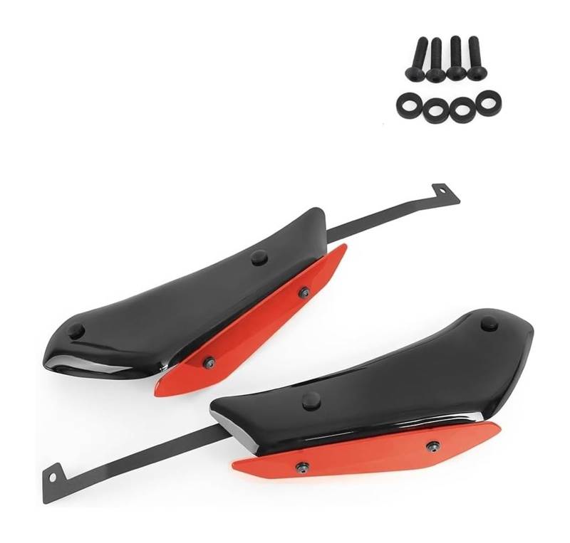 Seitenluftkanal-Abdeckung Für A&prilia Für RSV4 RF RR 2015-2020 Motorrad Side Down Force Spoiler Front Winglet Downforce Verkleidung Aerodynamische Feste Flügel(Bright Black-red) von Ciloc