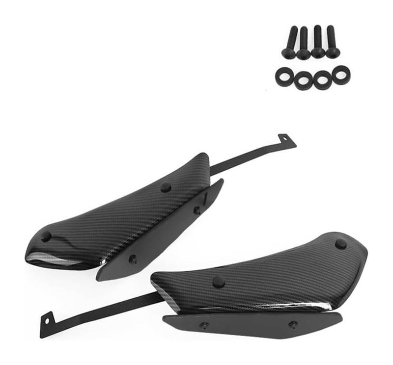 Seitenluftkanal-Abdeckung Für A&prilia Für RSV4 RF RR 2015-2020 Motorrad Side Down Force Spoiler Front Winglet Downforce Verkleidung Aerodynamische Feste Flügel(Carbon Look-Black) von Ciloc