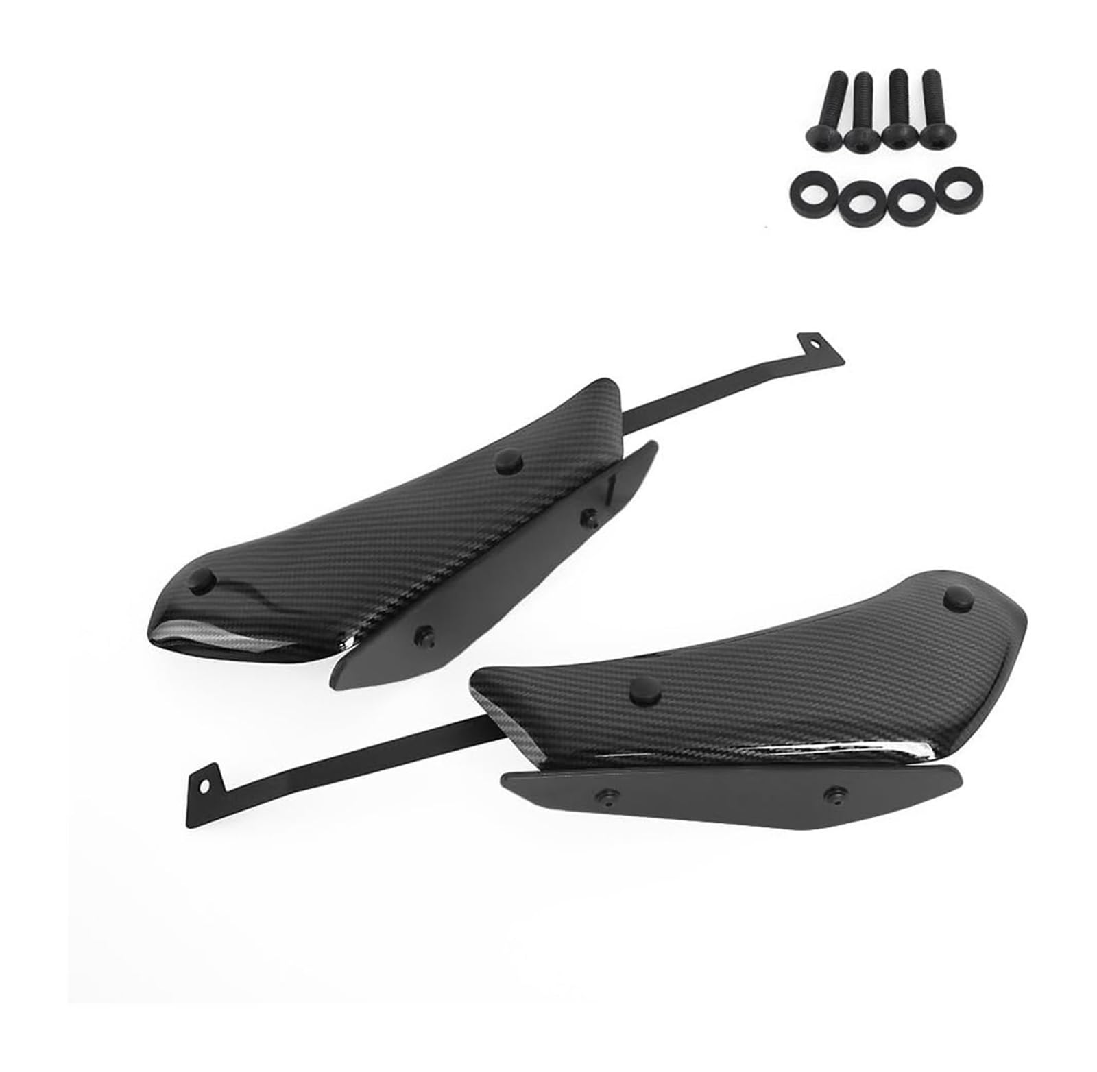 Seitenluftkanal-Abdeckung Für A&prilia Für RSV4 RF RR 2015-2020 Motorrad Side Down Force Spoiler Front Winglet Downforce Verkleidung Aerodynamische Feste Flügel(Carbon Look-Black) von Ciloc