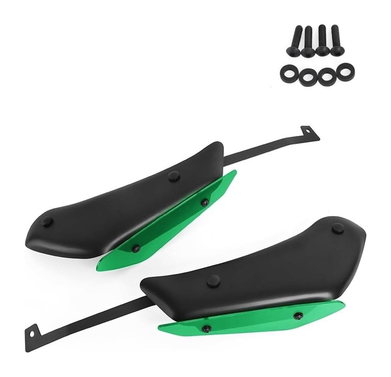 Seitenluftkanal-Abdeckung Für A&prilia Für RSV4 RF RR 2015-2020 Motorrad Side Down Force Spoiler Front Winglet Downforce Verkleidung Aerodynamische Feste Flügel(Matte Black-Green) von Ciloc