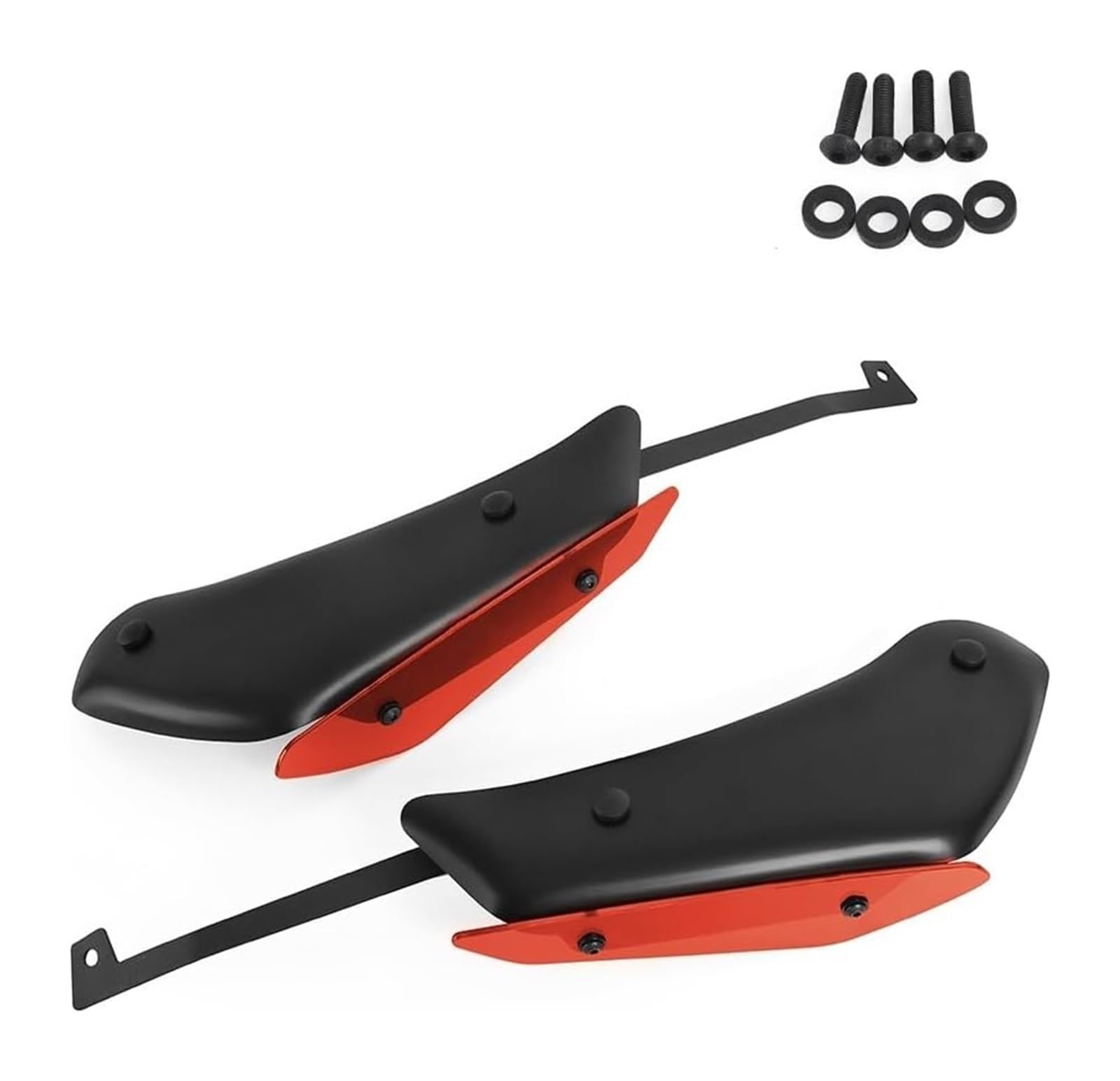 Seitenluftkanal-Abdeckung Für A&prilia Für RSV4 RF RR 2015-2020 Motorrad Side Down Force Spoiler Front Winglet Downforce Verkleidung Aerodynamische Feste Flügel(Matte Black-red) von Ciloc