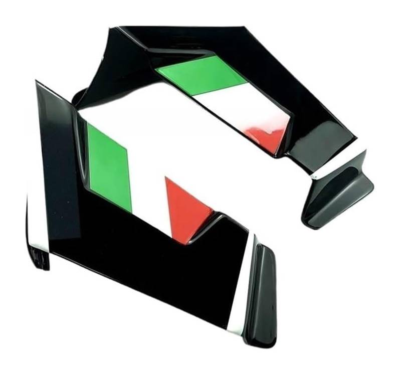 Seitenluftkanal-Abdeckung Für A&prilia Für Tuono 660 Für RS660 2021-2023 Motorrad Winglet Aerodynamische Flügel Kit Spoiler Frontspoiler Fxed Wind Winglets(Bright Black) von Ciloc