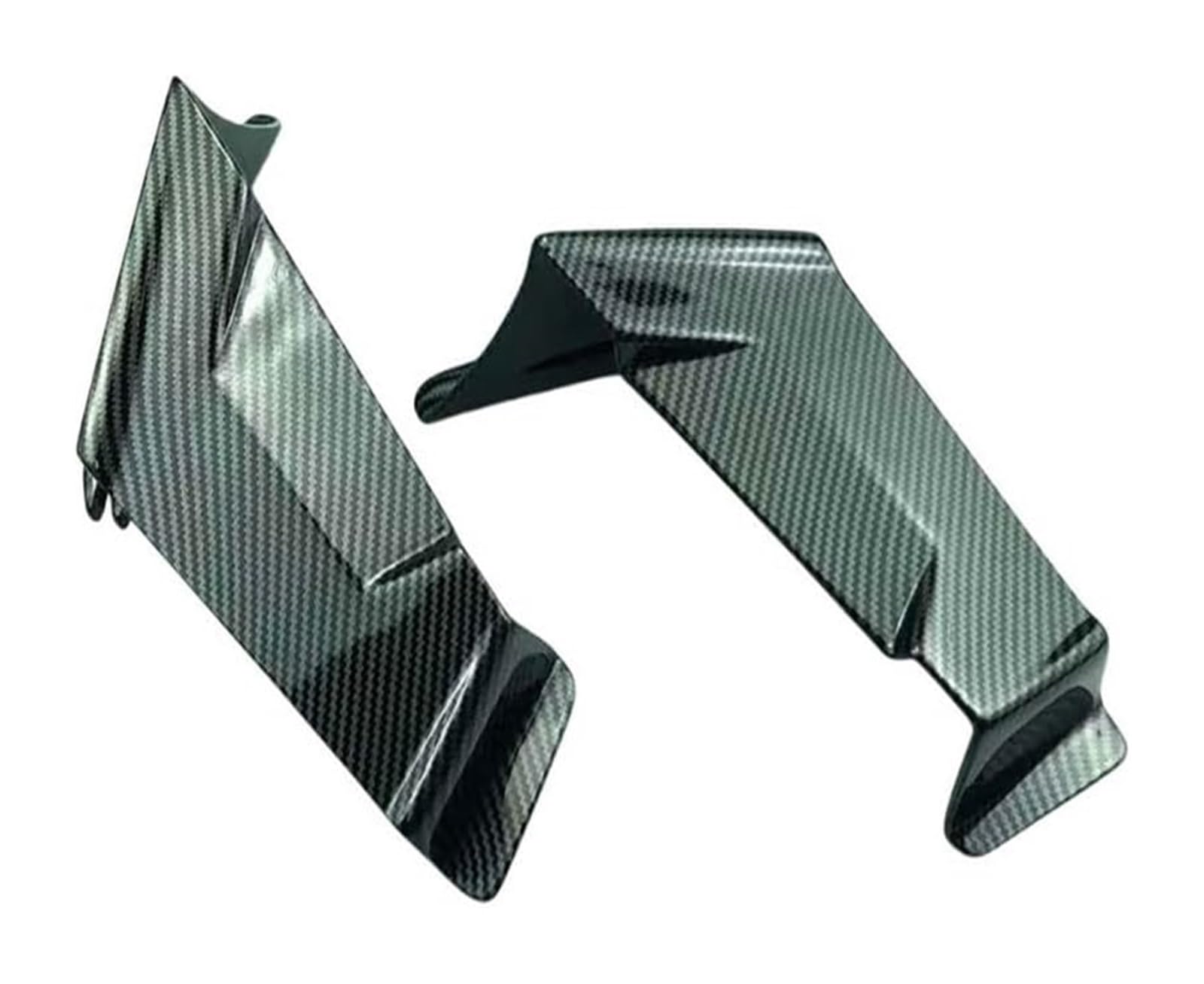 Seitenluftkanal-Abdeckung Für A&prilia Für Tuono 660 RS660 2021-2023 Motorrad Winglet Aerodynamische Flügel Kit Spoiler Frontspoiler Fxed Wind Winglets(Carbon Fiber Texture) von Ciloc