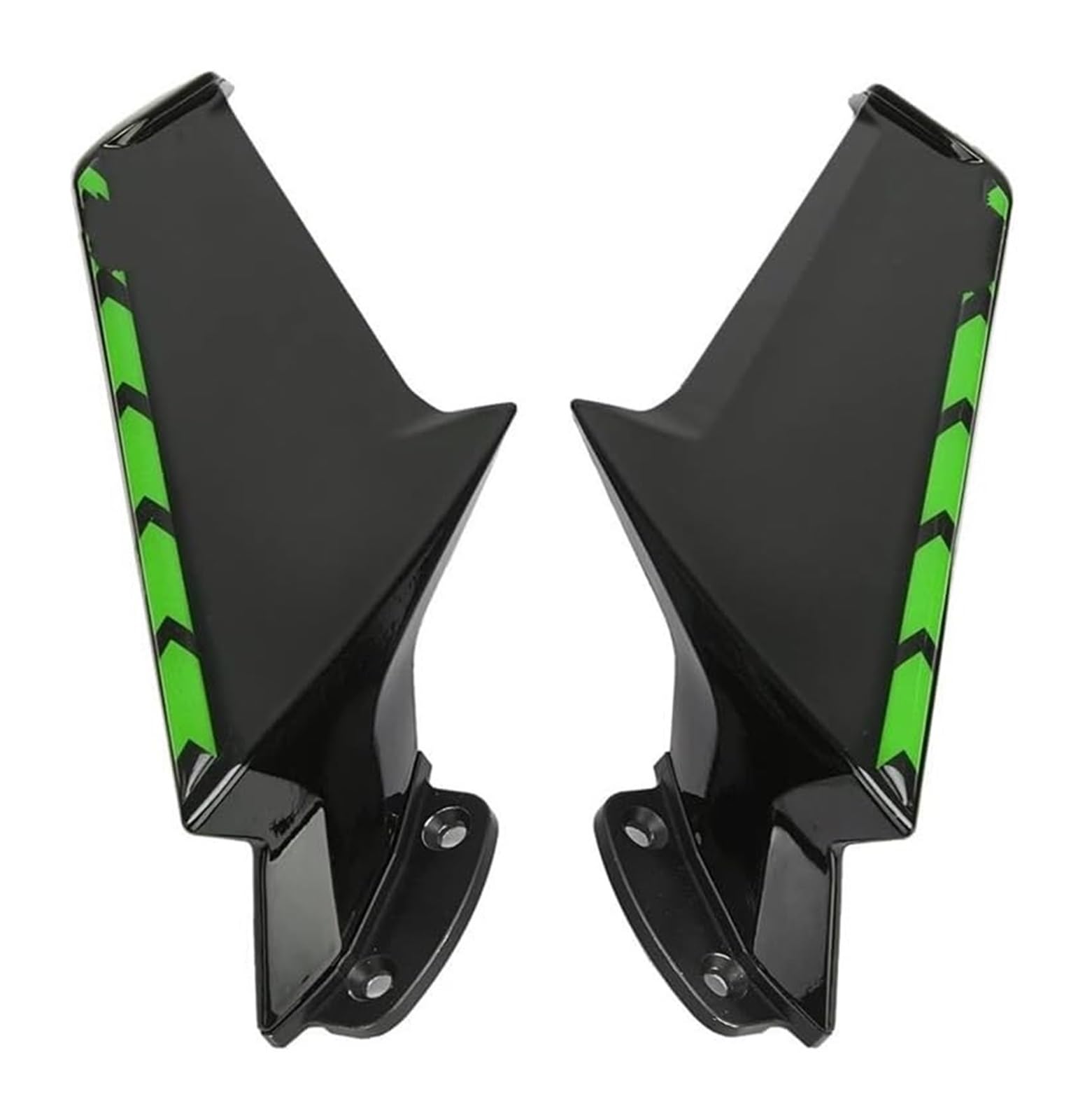 Seitenluftkanal-Abdeckung Für CBR1000RR 2008-2017 Motorrad Feste Wind Flügel Rückspiegel Wind Flow Front Verkleidung Seite Spoiler Winglets(Bright Black Green) von Ciloc