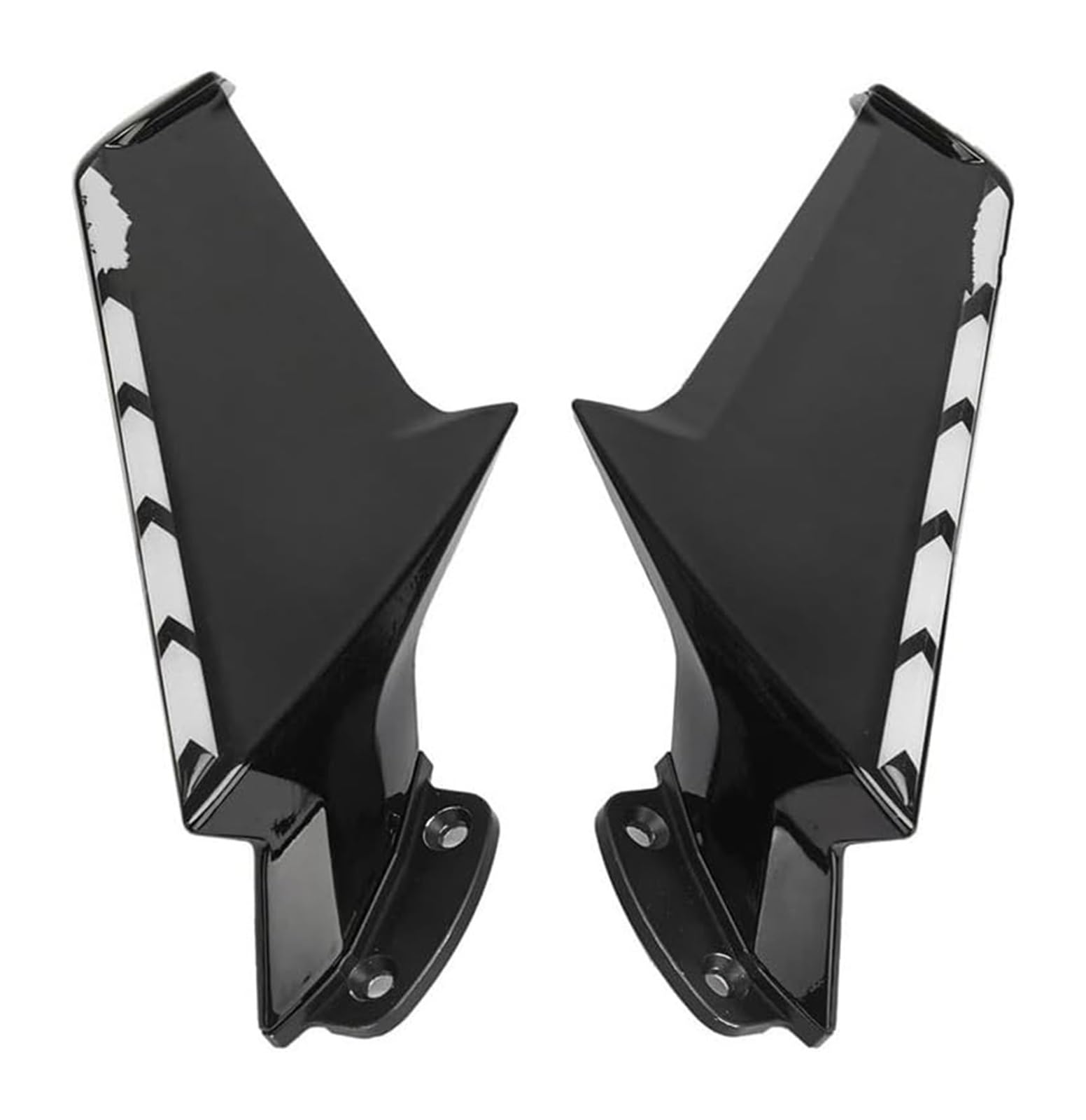 Seitenluftkanal-Abdeckung Für CBR1000RR 2008-2017 Motorrad Feste Wind Flügel Rückspiegel Wind Flow Front Verkleidung Seite Spoiler Winglets(Bright Black White) von Ciloc