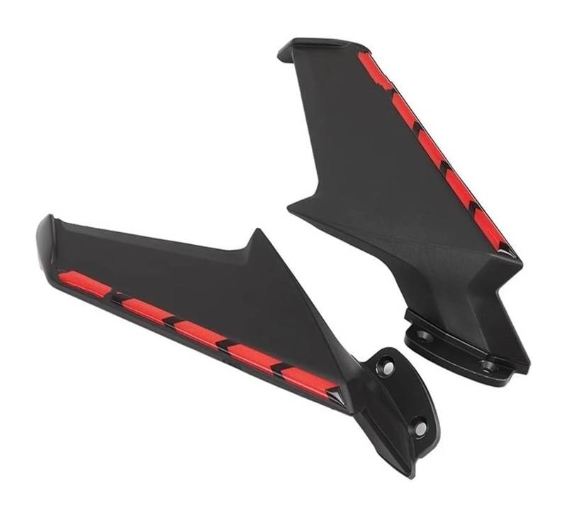 Seitenluftkanal-Abdeckung Für CBR1000RR 2008-2017 Motorrad Feste Wind Flügel Rückspiegel Wind Flow Front Verkleidung Seite Spoiler Winglets(Matte Black red) von Ciloc