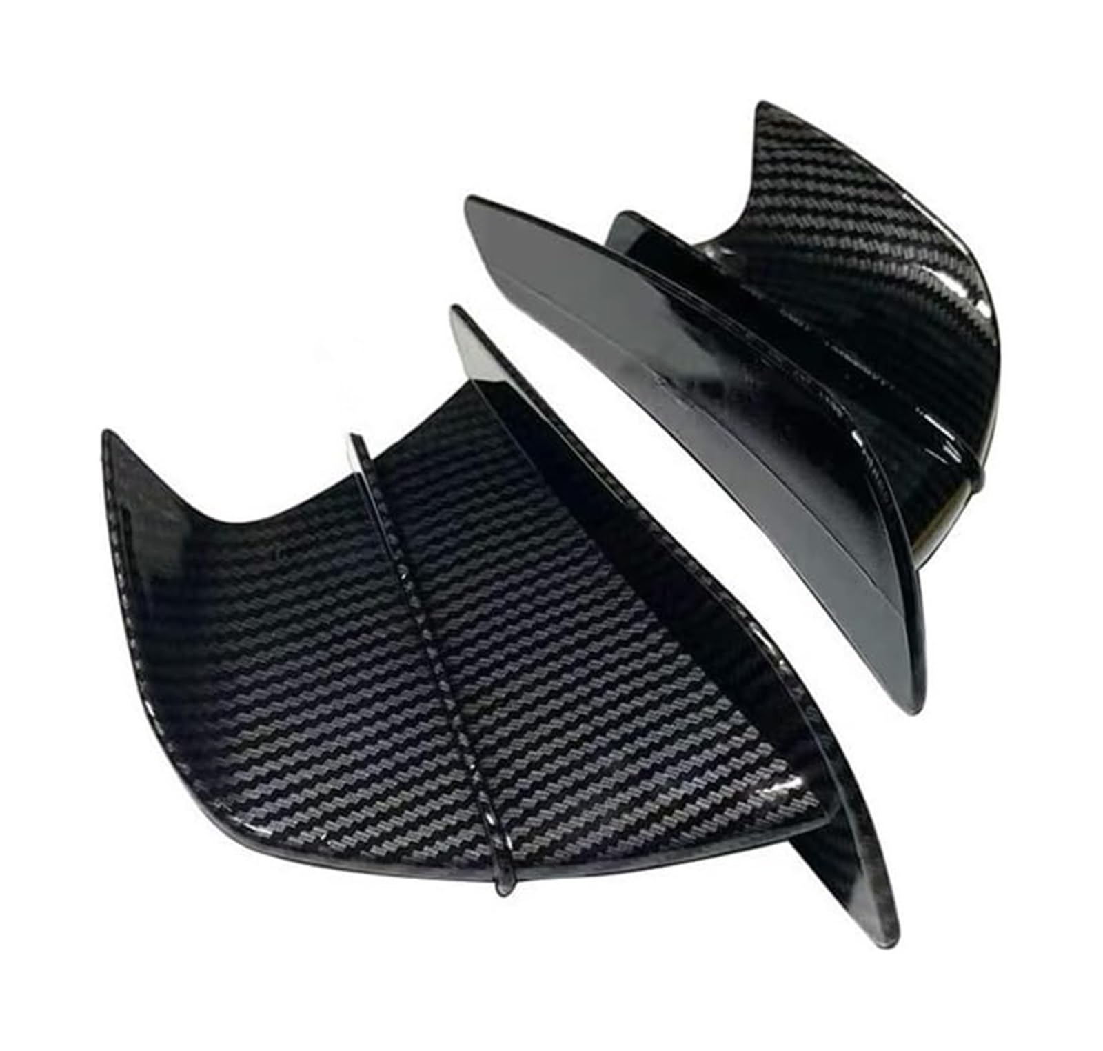 Seitenluftkanal-Abdeckung Für CBR650R CBR650F CBR500R CBR1000RR Motorrad Winglet Aerodynamische Flügel Kit Spoiler Motorrad Spoiler Flügel(Glossy Carbon Look) von Ciloc