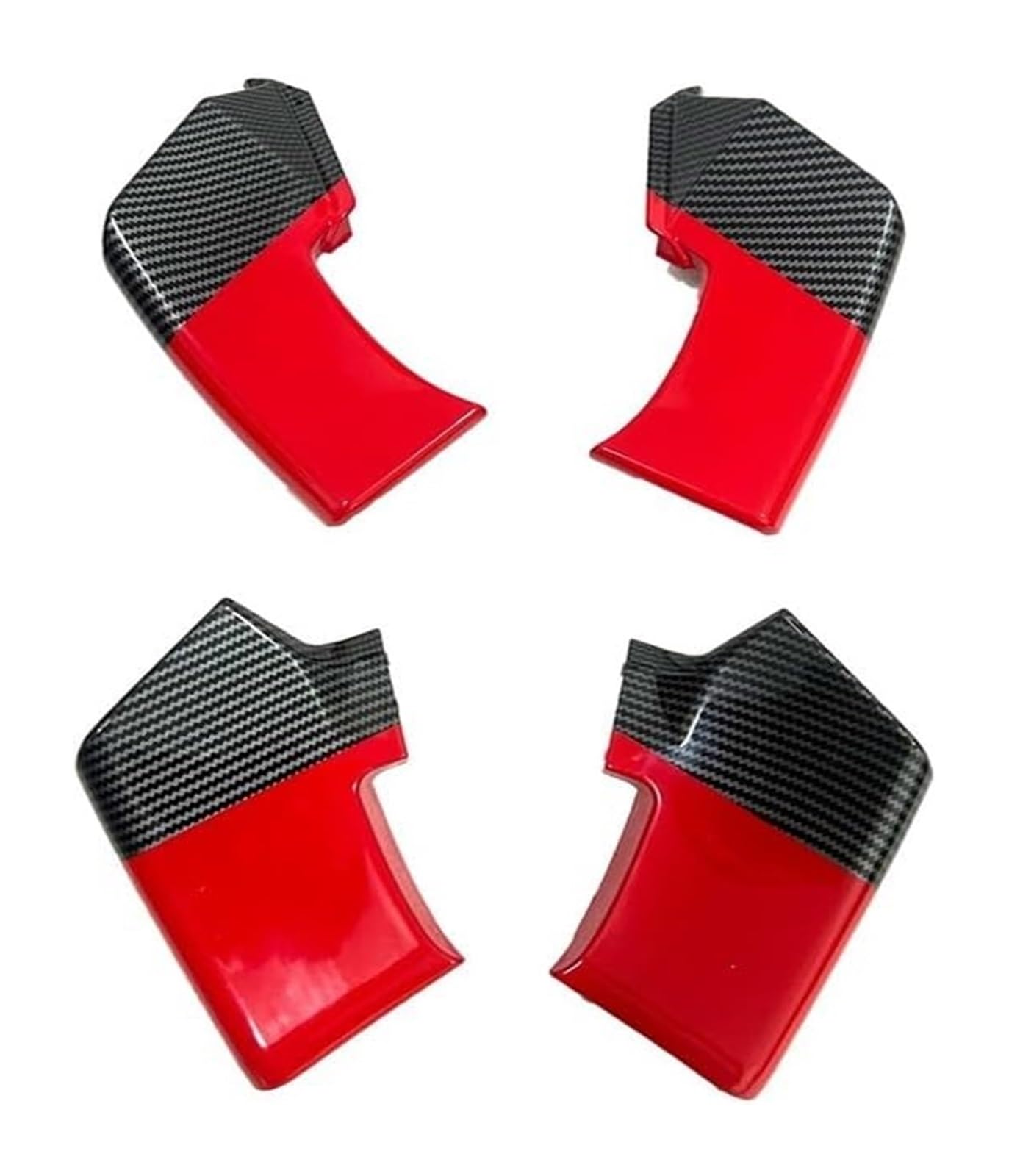 Seitenluftkanal-Abdeckung Für D&ucati Für Street Für Fighter Für V4 Für V4S Für V4SP Für V2 Motorrad Winglet Wing Kit Winglets Flügel Spoiler Fxed(Carbon Fiber Red) von Ciloc