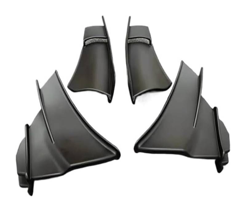 Seitenluftkanal-Abdeckung Für Du&Cati Für Pan&igale V4 V4S V4R 2018-2023 4PCS Blac Winglet Motorrad Zubehör Spoiler Flügel Verkleidung Windschutzscheibe(Schwarz) von Ciloc