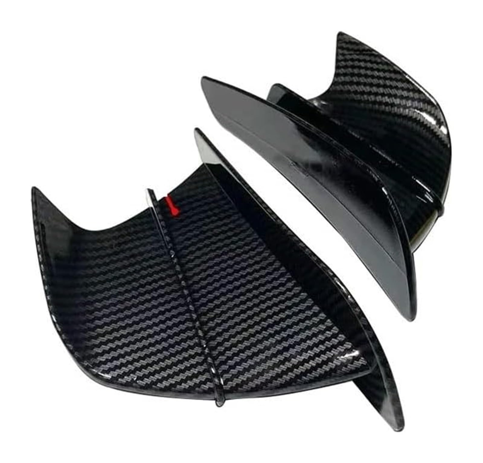 Seitenluftkanal-Abdeckung Für F900XR F900XR F900R F900R Winglets Air Deflektor Universal Motorrad Winglet Aerodynamische Flügel Kit Spoiler Zubehör(Glossy Carbon Look) von Ciloc