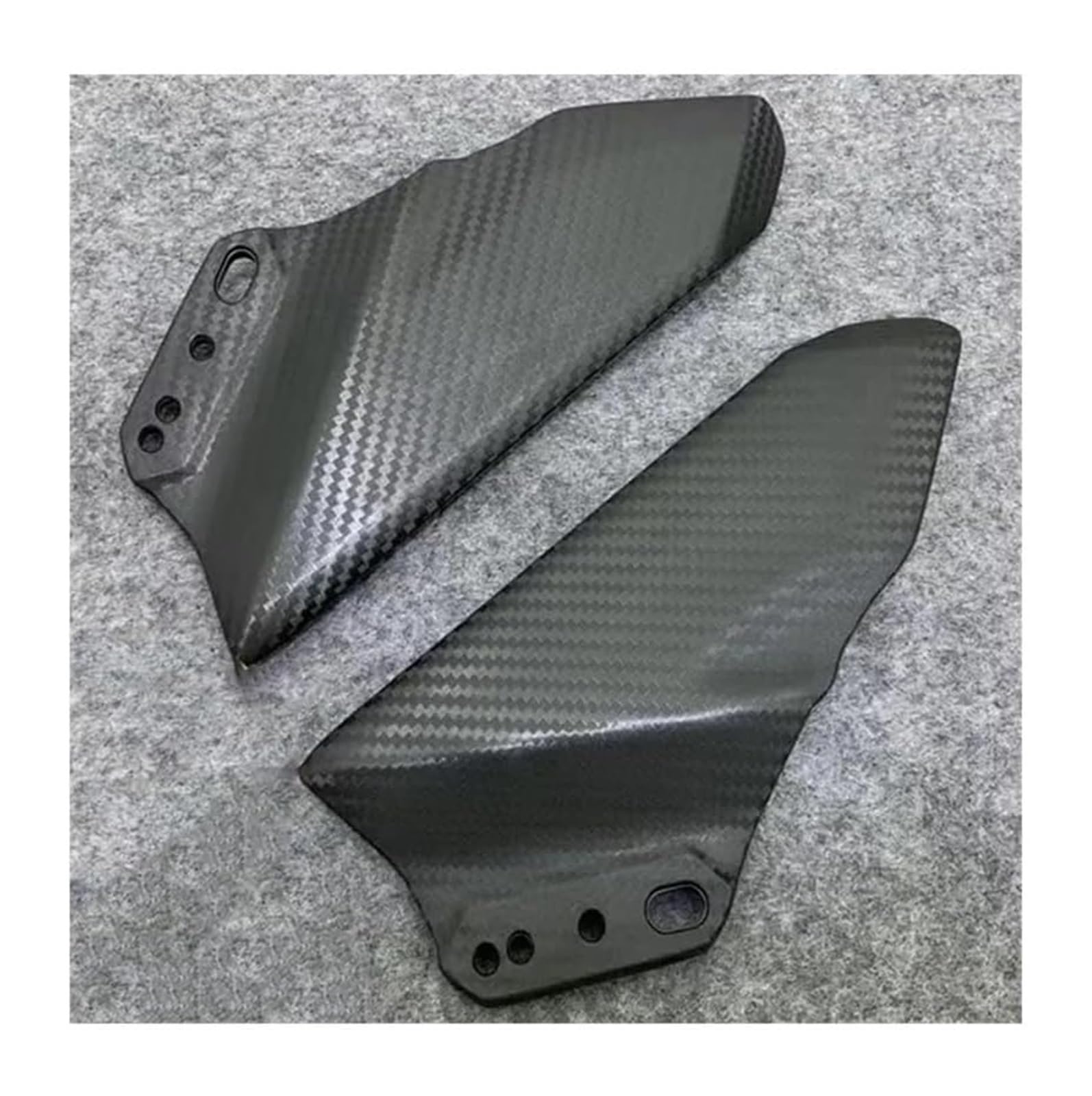 Seitenluftkanal-Abdeckung Für Kaw&asaki Für Ninja 650 ER6F ER-6F ER 6F 2017-2019 Motorradspiegel Frontverkleidung Winglets Aerodynamische Seitenflügel Spoiler(A Matte Carbon) von Ciloc