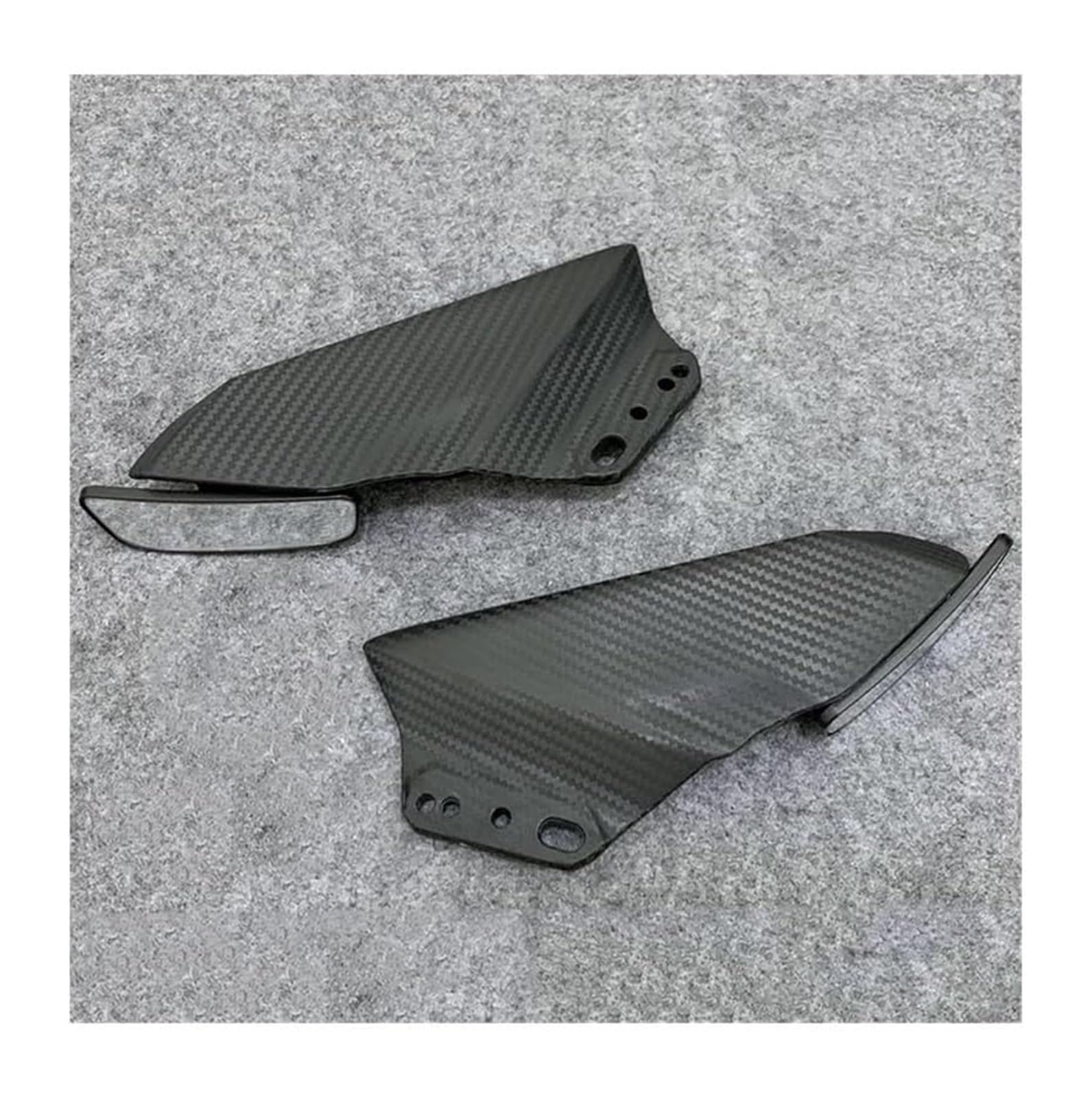 Seitenluftkanal-Abdeckung Für Kaw&asaki Für Ninja 650 ER6F ER-6F ER 6F 2017-2019 Motorradspiegel Frontverkleidung Winglets Aerodynamische Seitenflügel Spoiler(B Matte Carbon) von Ciloc