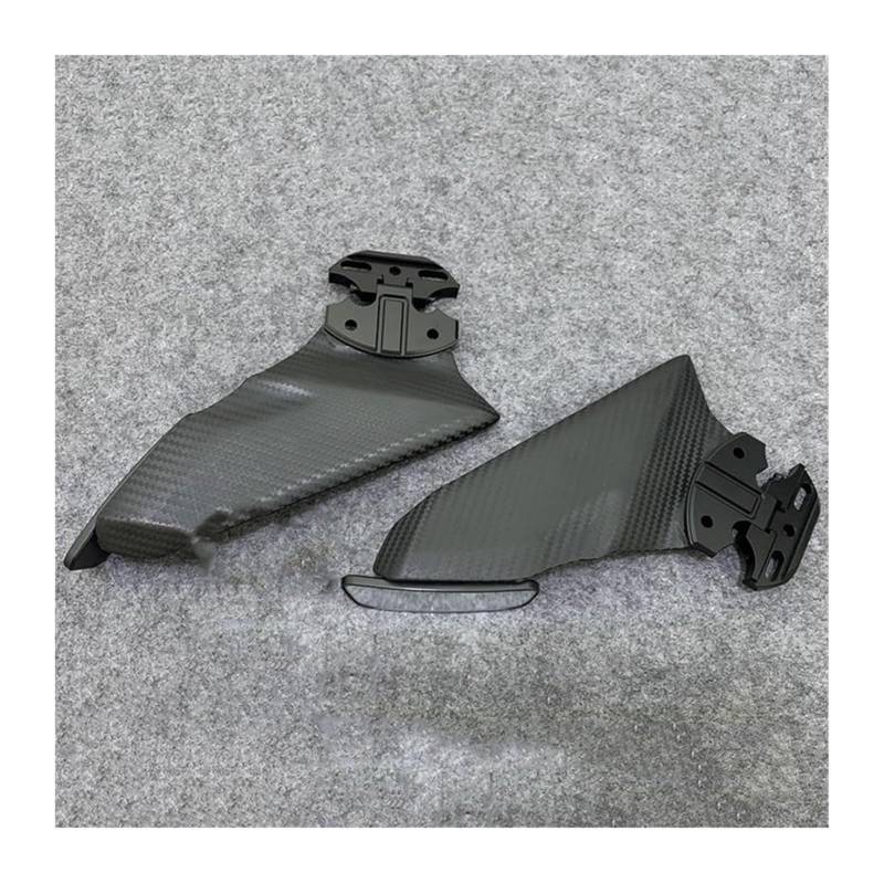 Seitenluftkanal-Abdeckung Für Kaw&asaki Für Ninja 650 ER6F ER-6F ER 6F 2017-2019 Motorradspiegel Frontverkleidung Winglets Aerodynamische Seitenflügel Spoiler(C Matte Carbon) von Ciloc