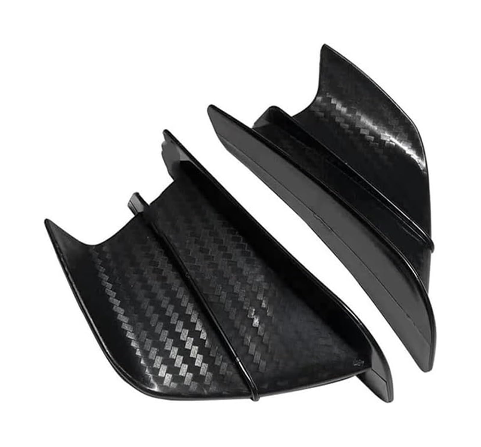 Seitenluftkanal-Abdeckung Für Kaw&asaki Für Ninja H2 H2RS1000RR Für H2 ABS Motorrad Winglet Aerodynamische Seitenflügel Fin Spoiler Motorrad Seitenflügel(Matte Carbon Look) von Ciloc