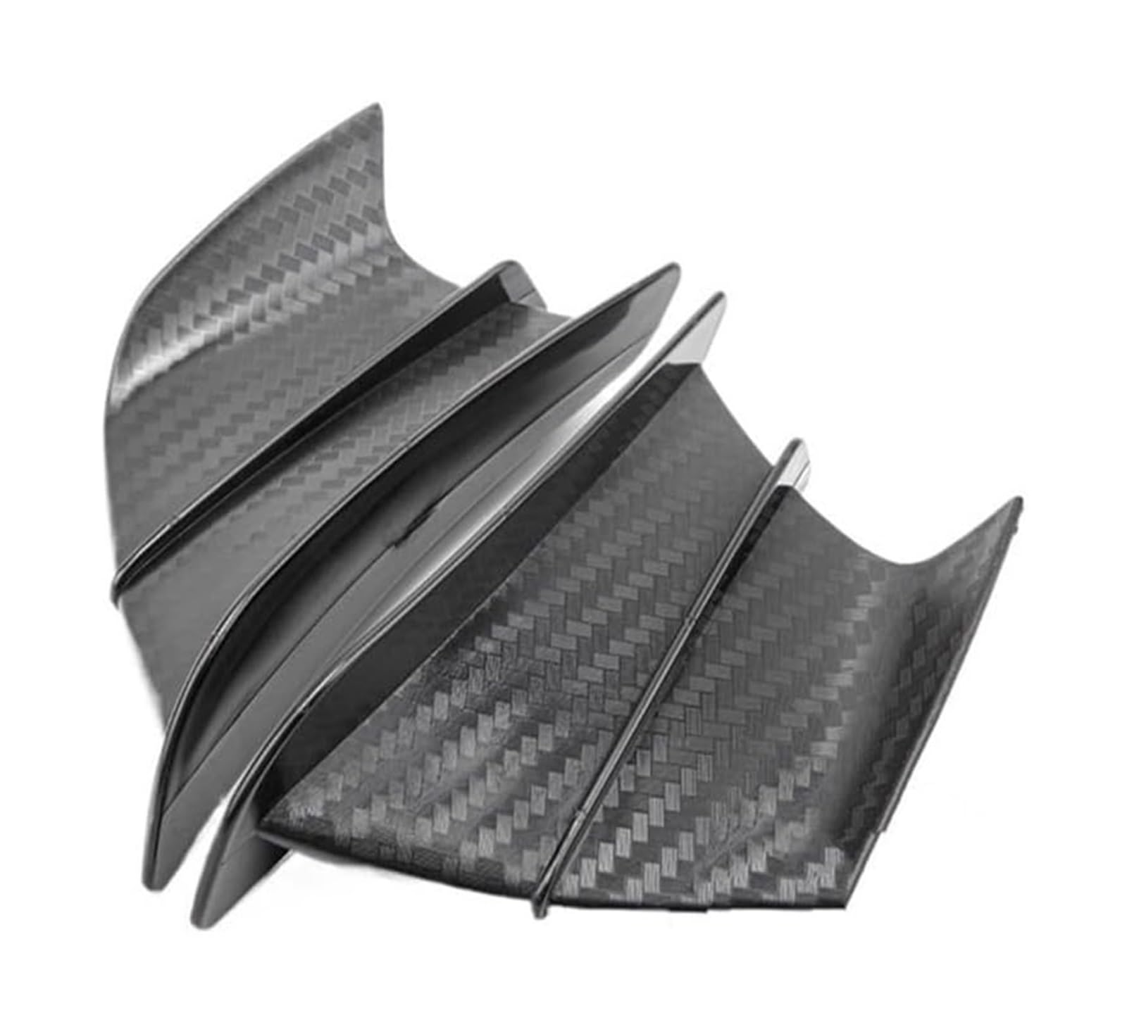 Seitenluftkanal-Abdeckung Für S&uzuki 2X Universal Motorrad Winglet Aerodynamische Spoilerflügel Dekoration Motorrad Spoilerflügel(Matte Carbon Look) von Ciloc