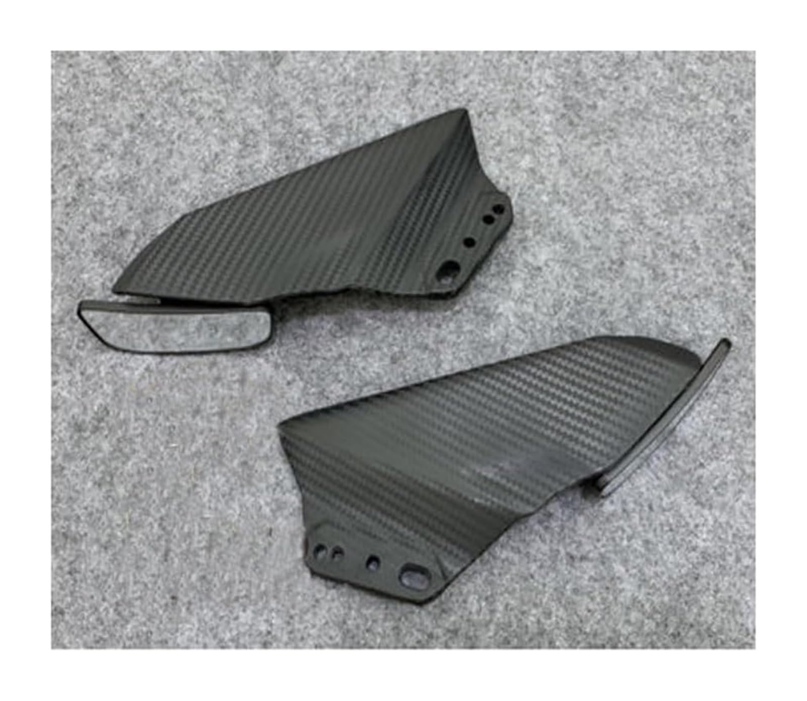 Seitenluftkanal-Abdeckung Für S&uzuki Für GSX 250R Für GSX250R 2017-2022 Motorrad Winglet Front Aerodynamische Windschutzscheibe Verkleidung Flügel Spoiler(D Matte Carbon) von Ciloc