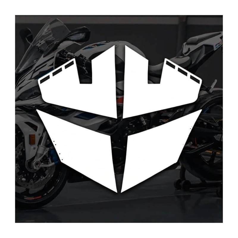 Seitenluftkanal-Abdeckung Für S1000 RR S1000rr 2023 2024 Motorrad Verkleidung Seite Motorrad Seite Flügel Winglet Aerodynamische Flügel Deflektor Spoile(White Sticker) von Ciloc