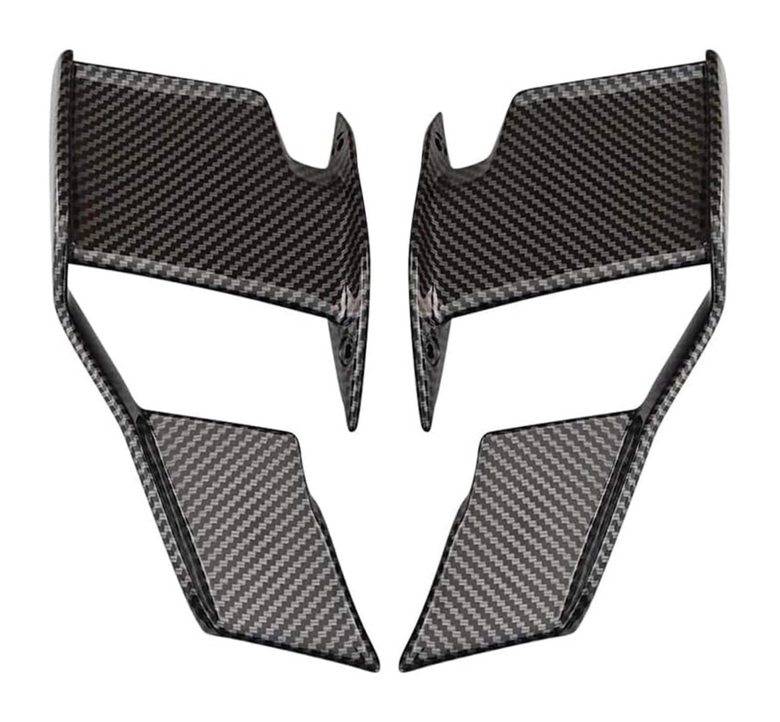 Seitenluftkanal-Abdeckung Für S1000R Für M1000R 2021-2024 Motorrad Fixed Wing Verkleidung Vorne Aerodynamische Spoiler Winglet(Bright Carbon Paint) von Ciloc