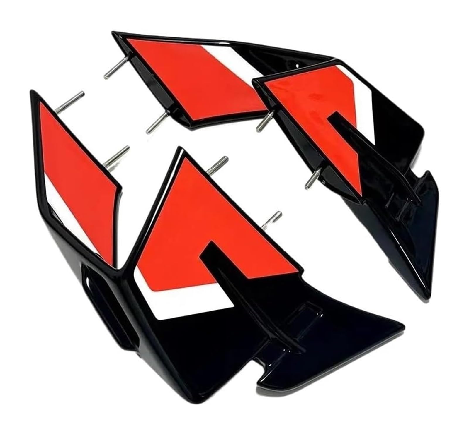 Seitenluftkanal-Abdeckung Für S1000rr 2023 2024 Motorrad Verkleidung Seite Motorrad Seite Flügel Winglet Aerodynamische Flügel Deflektor Spoiler(23-24 Red) von Ciloc