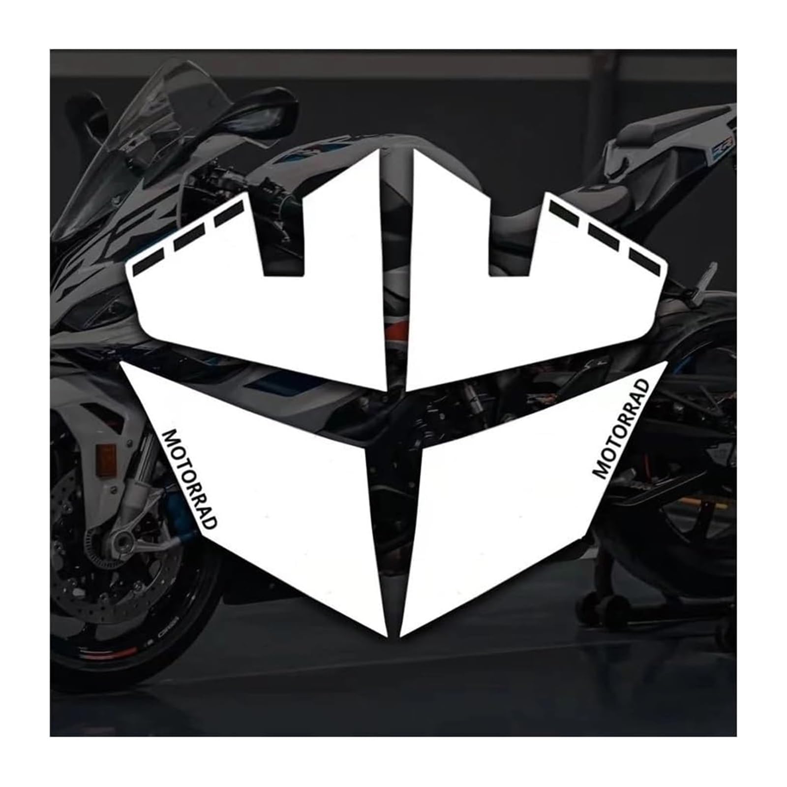 Seitenluftkanal-Abdeckung Für S1000rr 2023 2024 Motorrad Verkleidung Seite Motorrad Seite Flügel Winglet Aerodynamische Flügel Deflektor Spoiler(23-24 White Sticker) von Ciloc