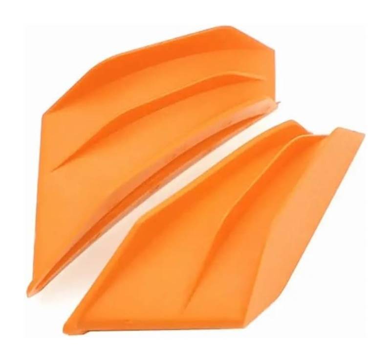 Seitenluftkanal-Abdeckung Für SU&ZUKI Universal-Motorrad-Seitenflügel, 2 Stück, Motorrad-Spoilerflügel, Winglet, Aerodynamischer Seitenflügel-Fin-Spoiler(Orange) von Ciloc