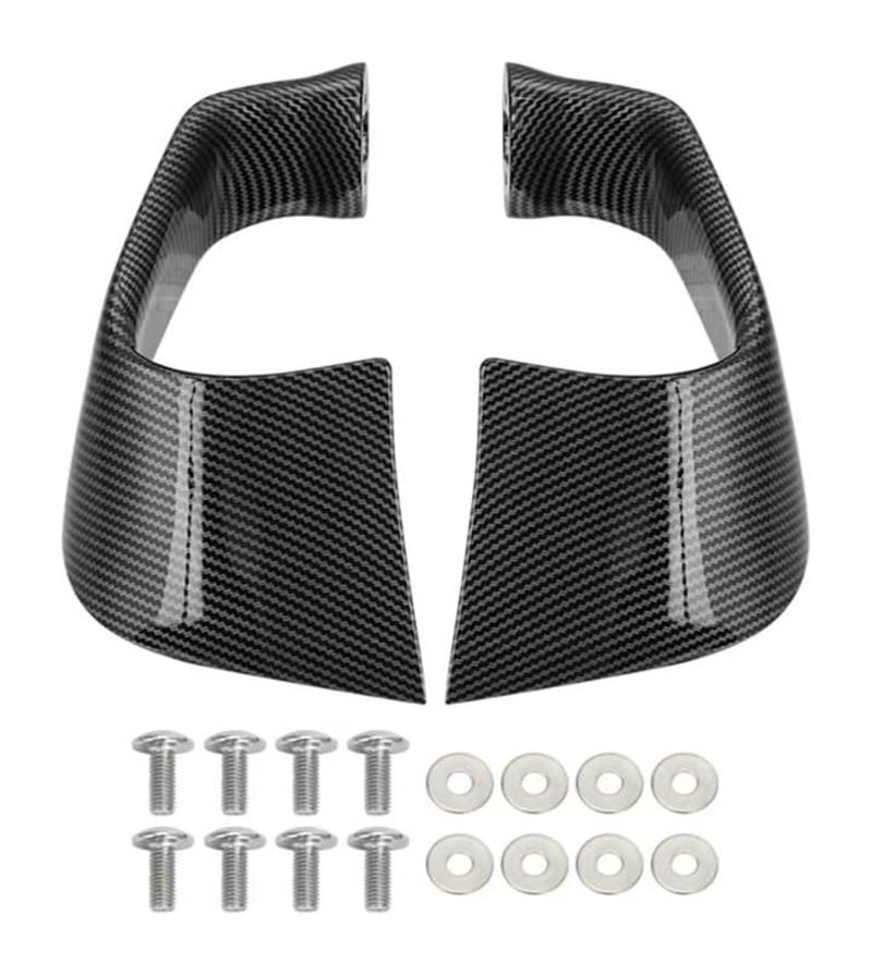 Seitenluftkanal-Abdeckung Für Y&amaha Für YZF Für R1 Für R6 Für YZF-R1 Für R1M 2015-2022 Motorrad Winglets Aerodynamische Flügel Kit Spoiler Zubehör(Carbon Fiber Black) von Ciloc