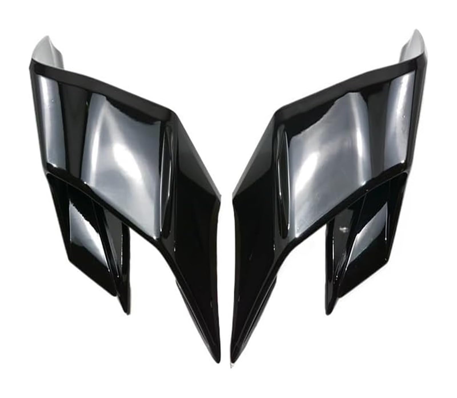 Seitenluftkanal-Abdeckung Für Y&amaha Für YZF-R1 Für R1M 2015-2023 Motorrad Vorderseite Spoiler Deflektor Abdeckung Winglet Aerodynamische Flügel Kit(Bright Black) von Ciloc