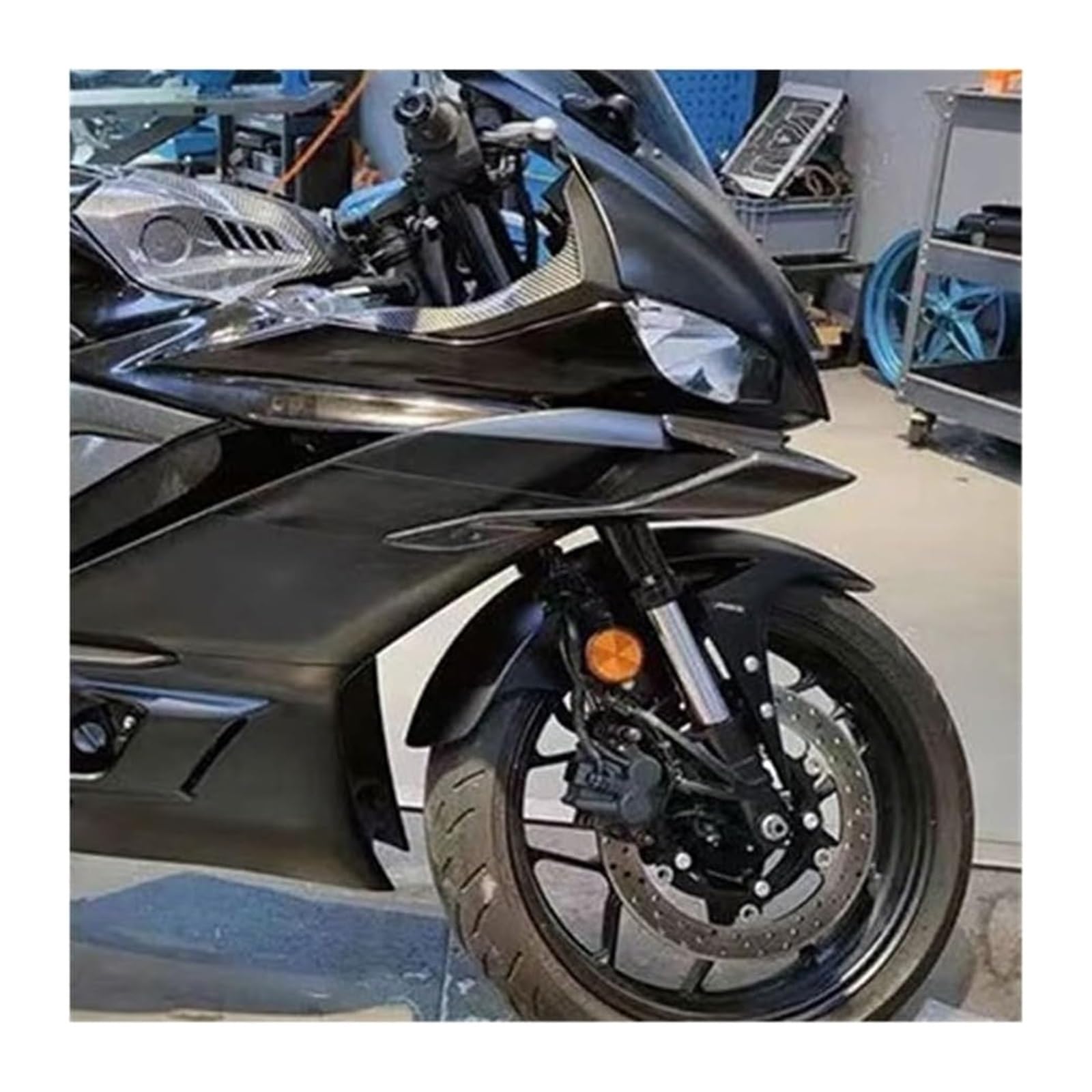 Seitenluftkanal-Abdeckung Für Y&amaha YZF R25 R3 YZF-R3 2019-2023 Motorrad Winglets Aerodynamische Flügel Spoiler Verkleidung Motorrad Spoilerflügel(Glossy B) von Ciloc