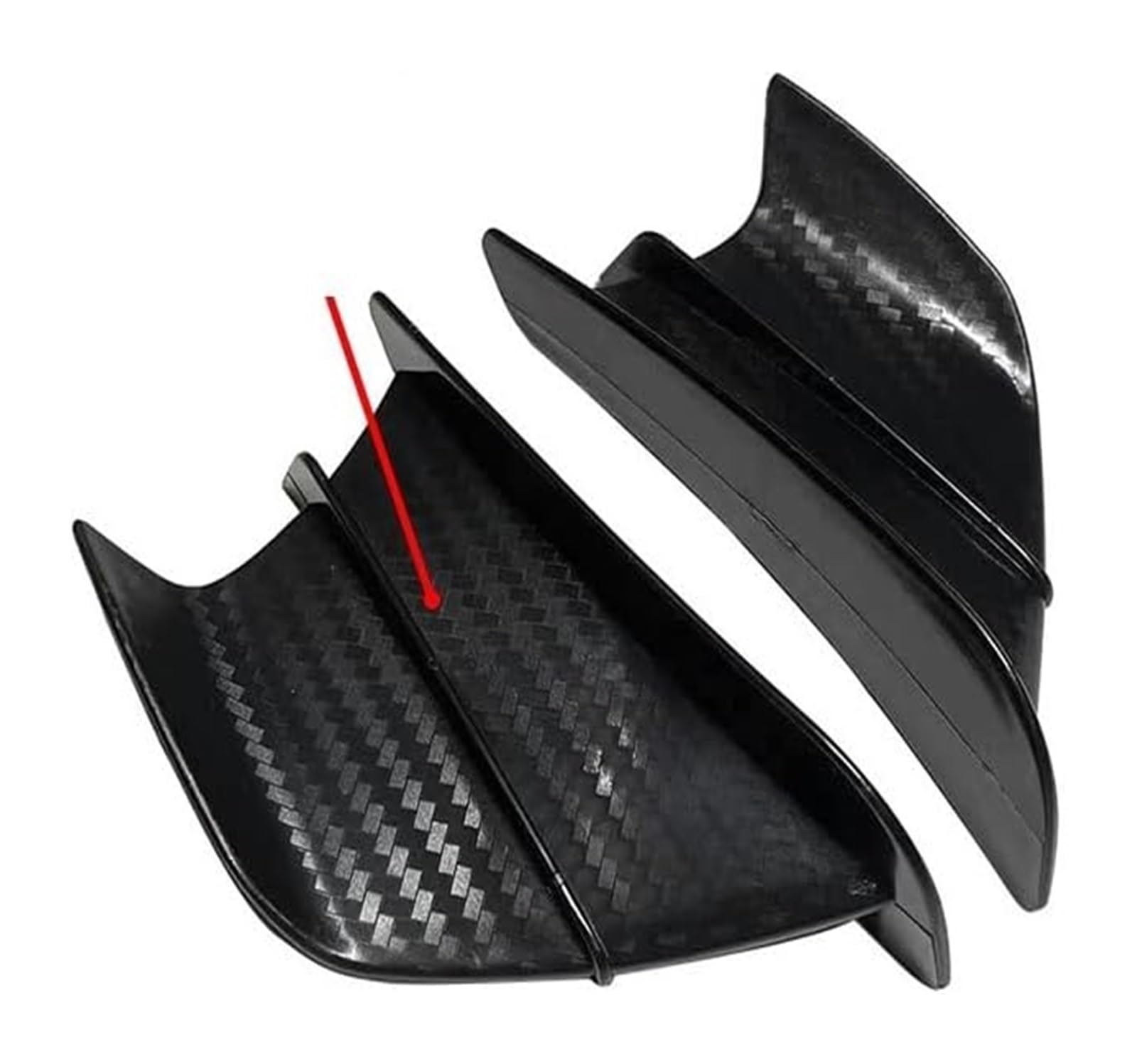 Seitenluftkanal-Abdeckung Für Yam&aha YZF R1 R25 Motorrad Winglet Aerodynamischer Seitenflügel Fin Spoiler Motorrad Seitenflügel(Matte Carbon Look) von Ciloc