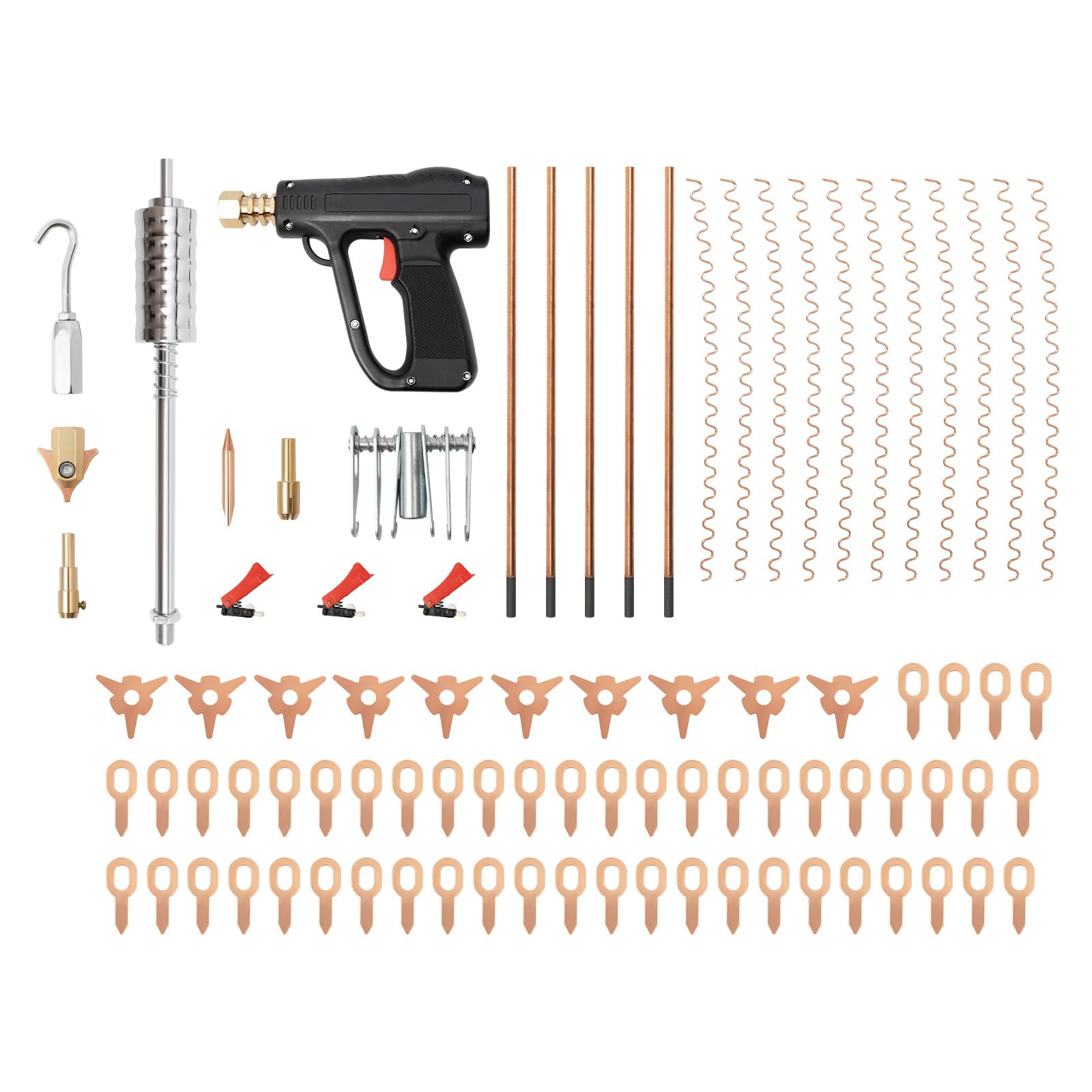 Ciounmb 86pcs Dellen Reparaturset, Auto Paintless Dent Removal Kit, Lackfreies Ausbeulwerkzeugset, Gleithammer Dent Abzieher, DIY Reparatur für Fahrzeuge, Kühlschrank, Waschanlage von Ciounmb