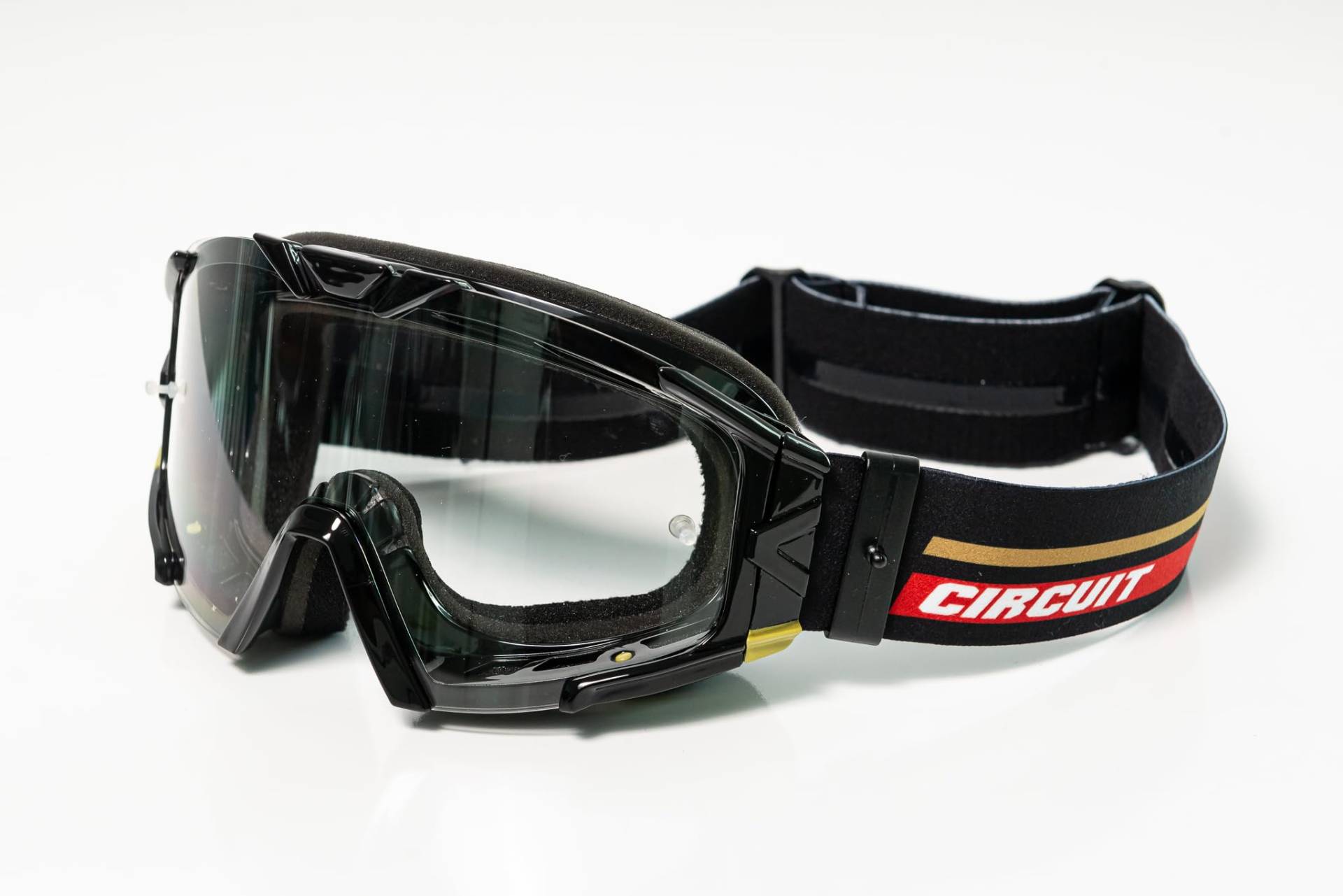 Circuit Equipment Off-road Goggle Quantum Black/Gold Clear Lens von CIRCUIT Equipment