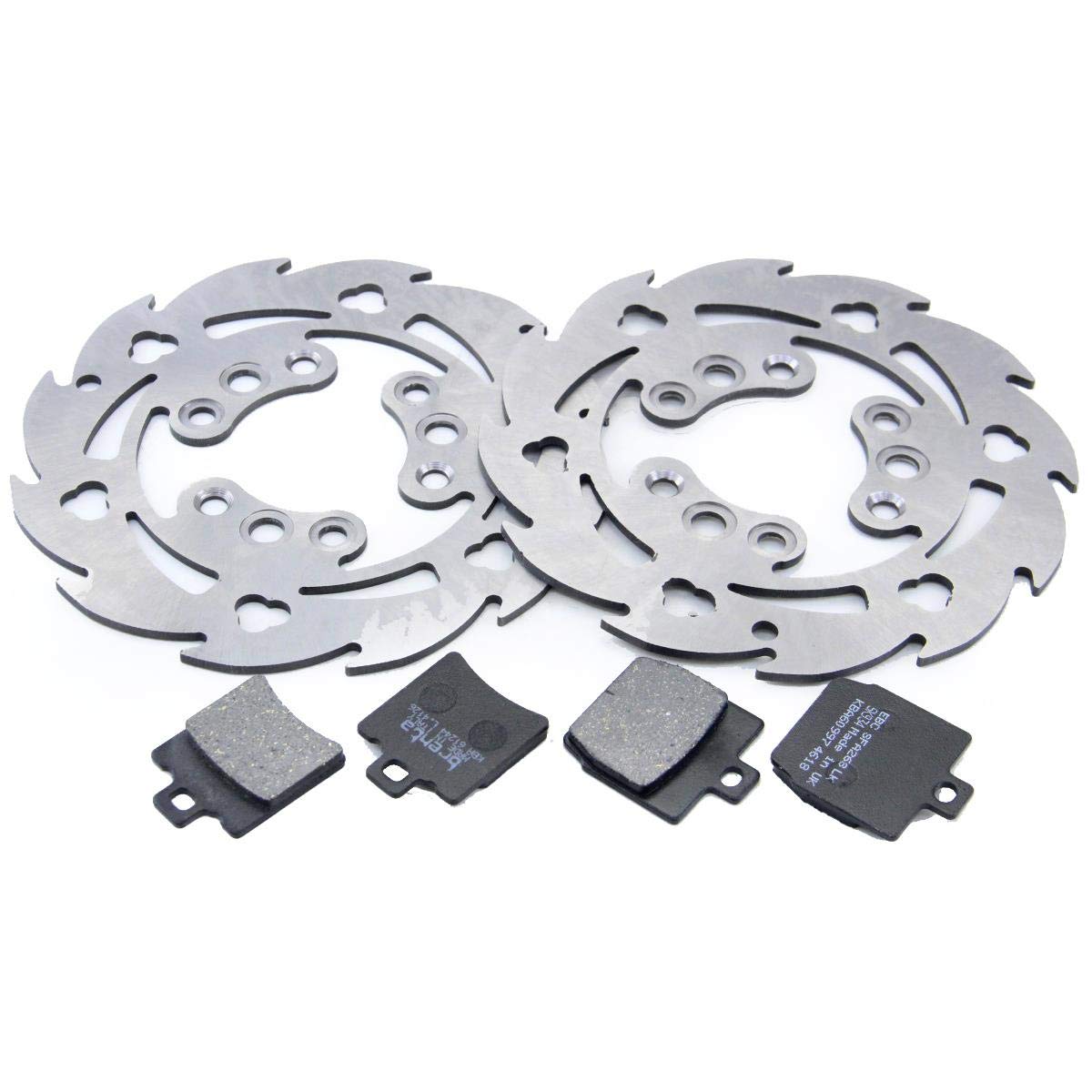 2X Bremsscheibe Wave Bremsbeläge Satz Set vorne + hinten für Yamaha Aerox MBK Nitro von Citomerx