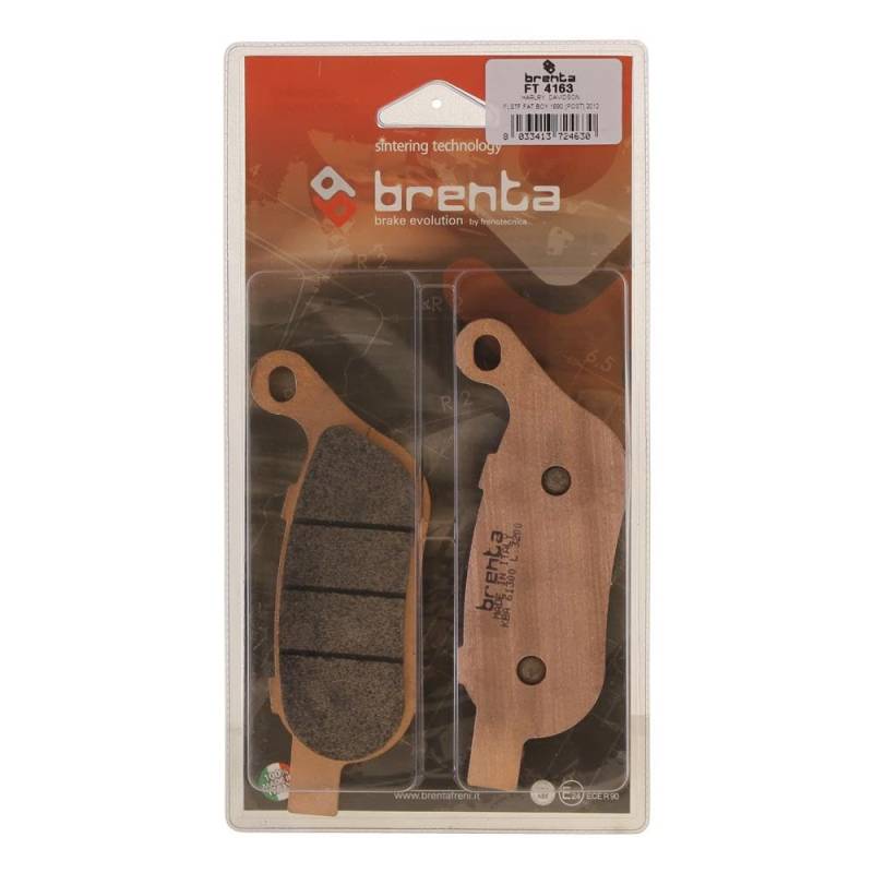 Bremsbeläge Brenta 4163 Sinter hinten kompatibel mit Harley Davidson FLSTC FLSTF FLSTN FXCW FXD FXST 1584 1690 1802 von Citomerx