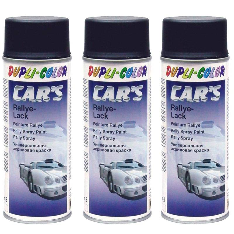 Car's Rallye Lack Lackspray schwarz seidenmatt 3X 400 ml von Citomerx