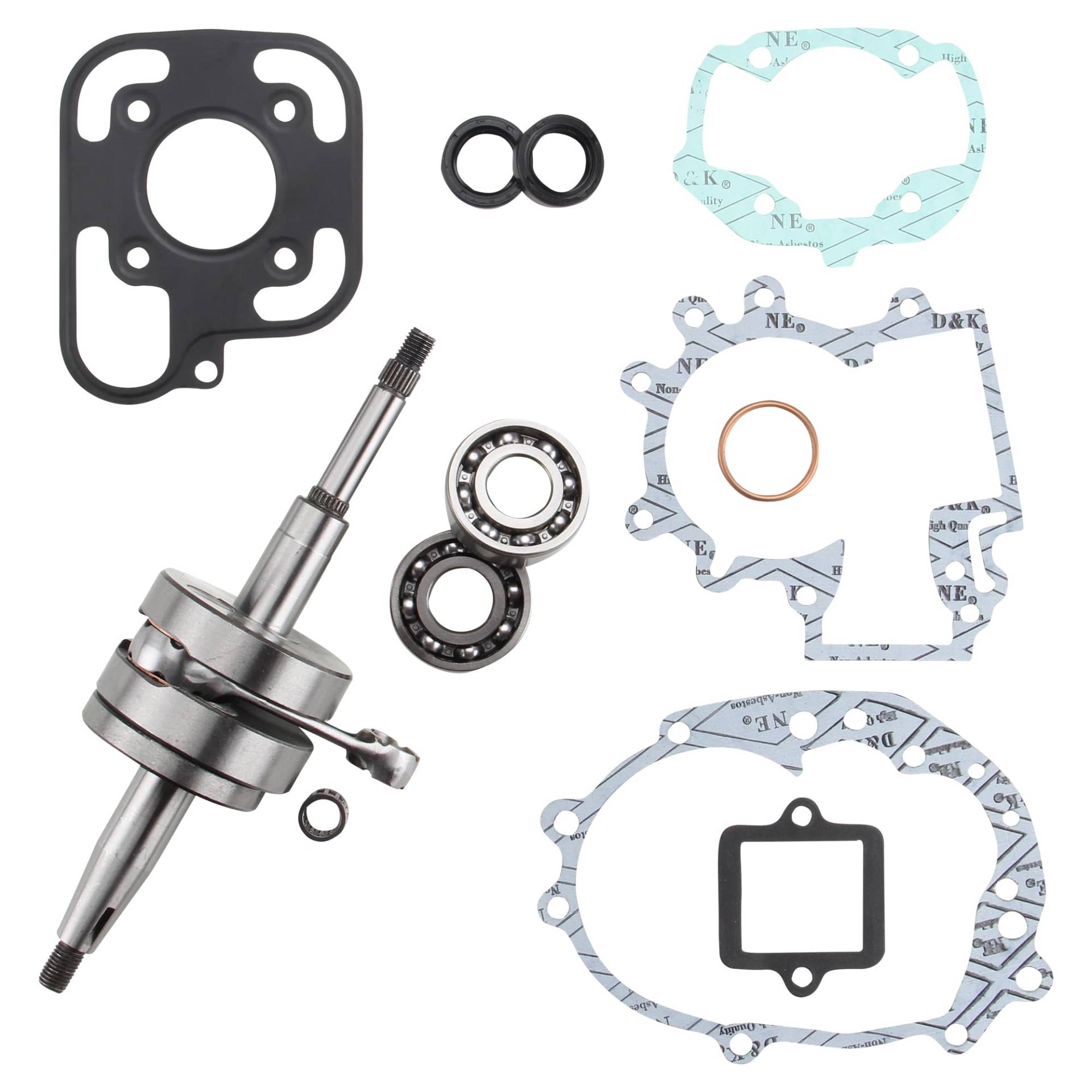 Kurbelwelle + Kurbelwellenlager + Dichtsatz kompatibel mit Peugeot Jetforce/Ludix 50 LC von Citomerx