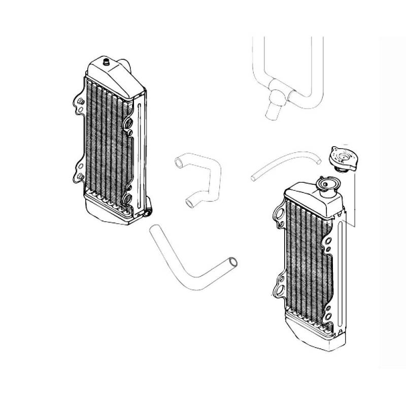 Wasserkühler Set für KTM für KTM EGS EXC SX 250/300/360 Bj. 1995-1997 von Citomerx